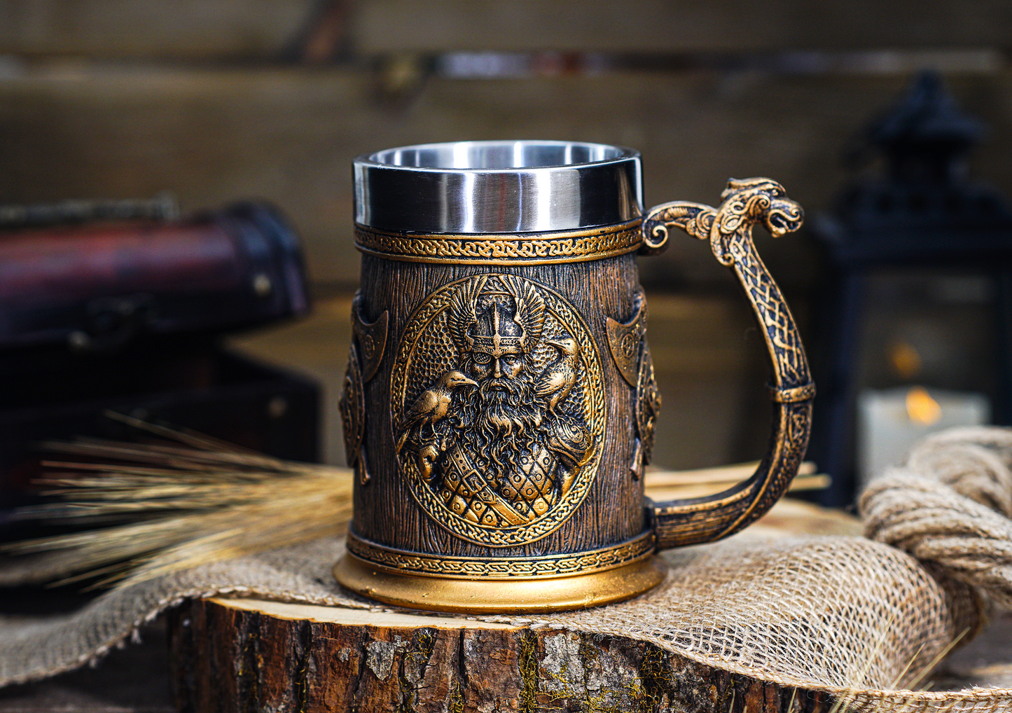 Viking Celtic Drinking Mug Beer 22 Oz Tankard