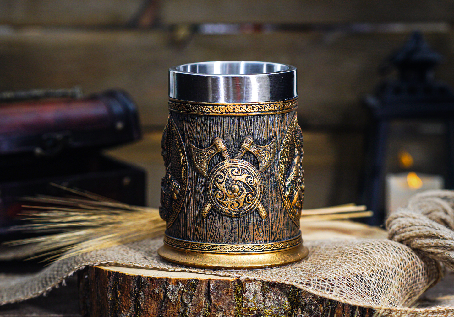Viking Celtic Drinking Mug Beer 22 Oz Tankard