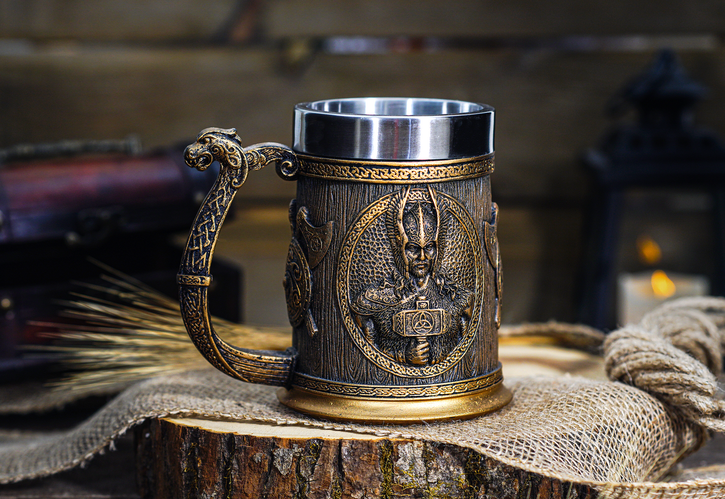 Viking Celtic Drinking Mug Beer 22 Oz Tankard