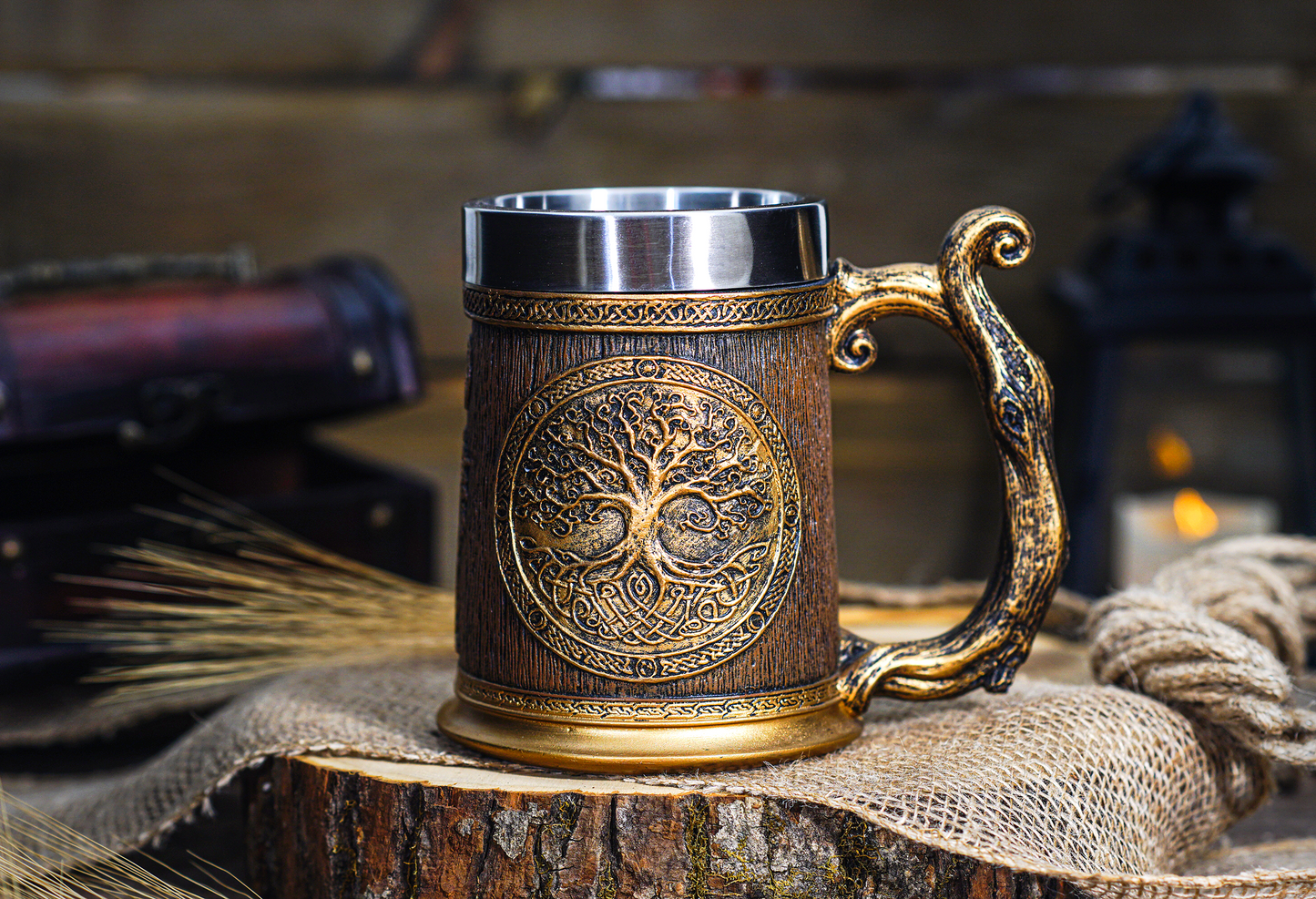 Viking Celtic Drinking Mug Beer 22 Oz Tankard
