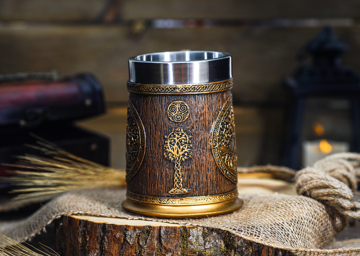 Viking Celtic Drinking Mug Beer 22 Oz Tankard