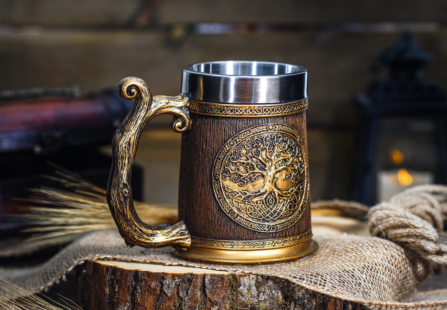 Viking Celtic Drinking Mug Beer 22 Oz Tankard