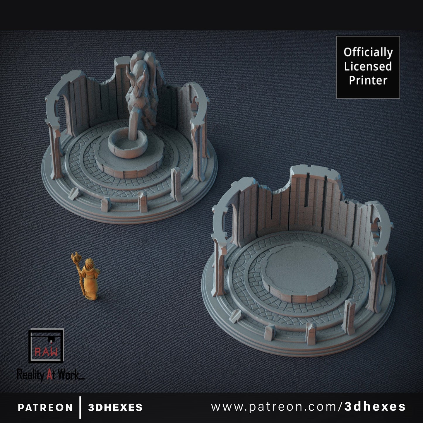 Ancient Rotunda Dragon D&D terrain 28-32mm | Dungeons and Dragons | DnD | Pathfinder | Starfinder | Tabletop RPG | Wargaming |
