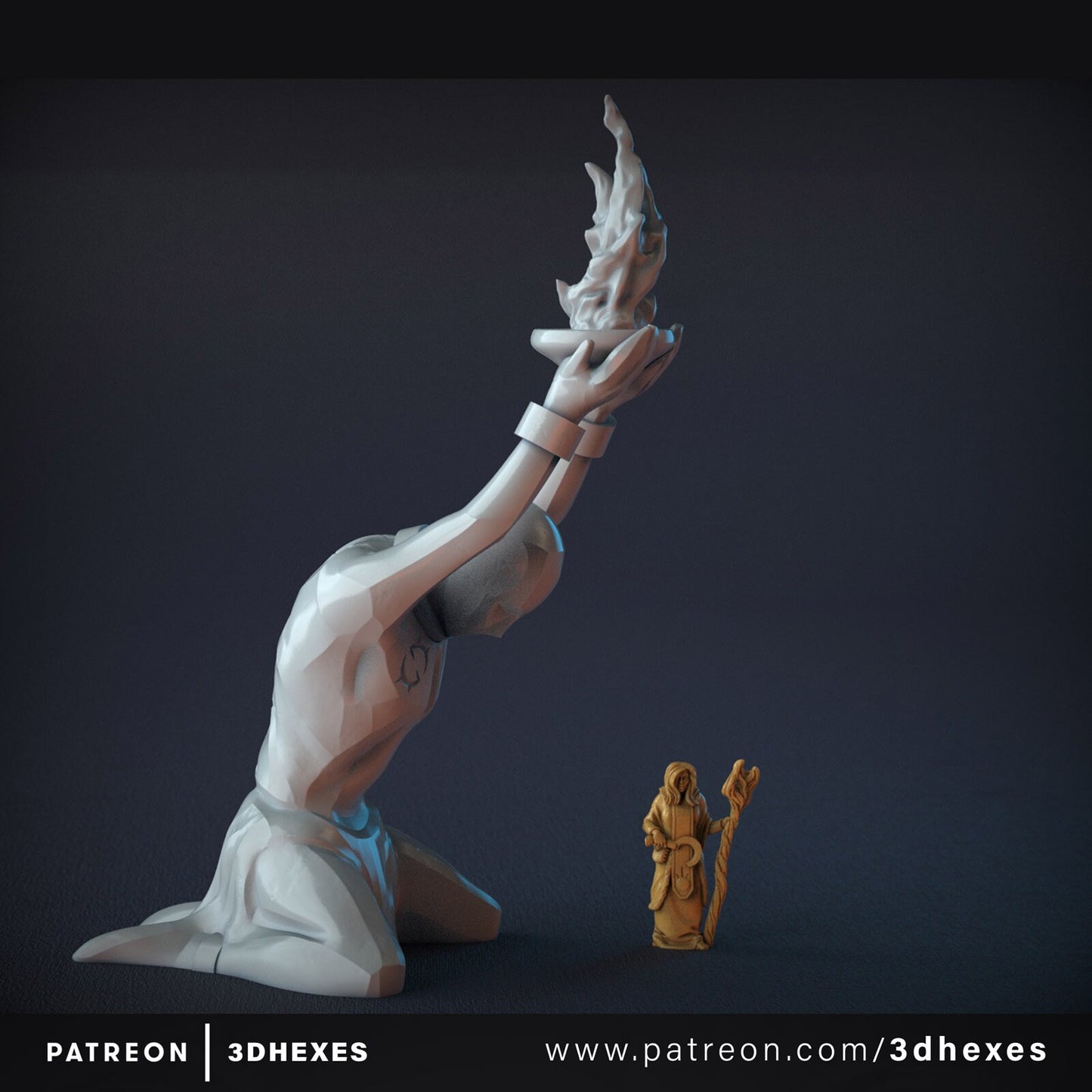 Captive Statues D&D terrain 28mm | 32mm | Dungeons and Dragons | DnD | Pathfinder | Starfinder | Tabletop RPG | Wargaming |