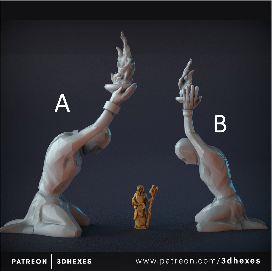 Captive Statues D&D terrain 28mm | 32mm | Dungeons and Dragons | DnD | Pathfinder | Starfinder | Tabletop RPG | Wargaming |