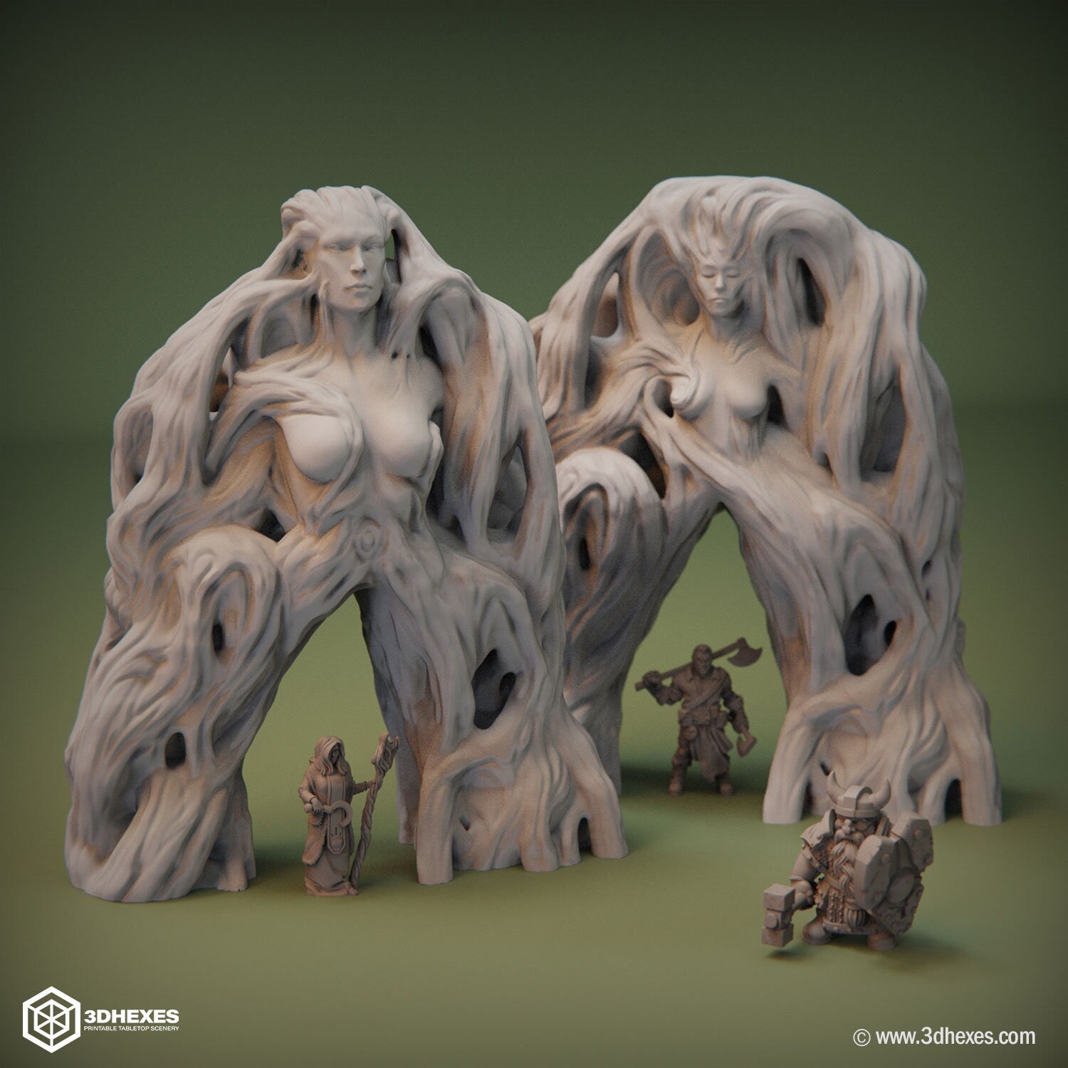 Forest Lady Portal D&D terrain 28mm | 32mm | Dungeons and Dragons | DnD | Pathfinder | Starfinder | Tabletop RPG | Wargaming |