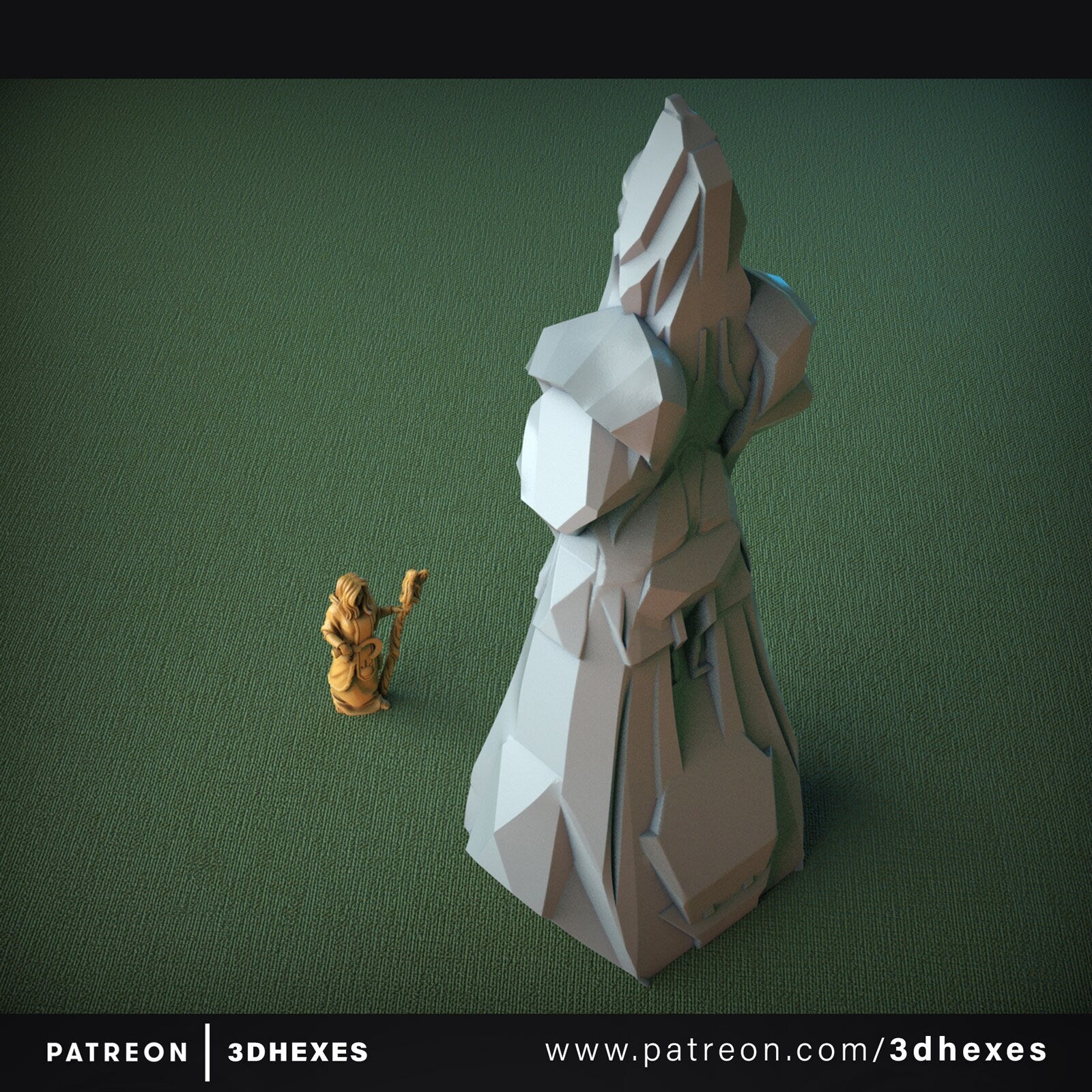 Priestess Statue D&D scatter terrain 28mm | 32mm | Dungeons and Dragons | DnD | Pathfinder | Starfinder | Tabletop RPG | Wargaming |
