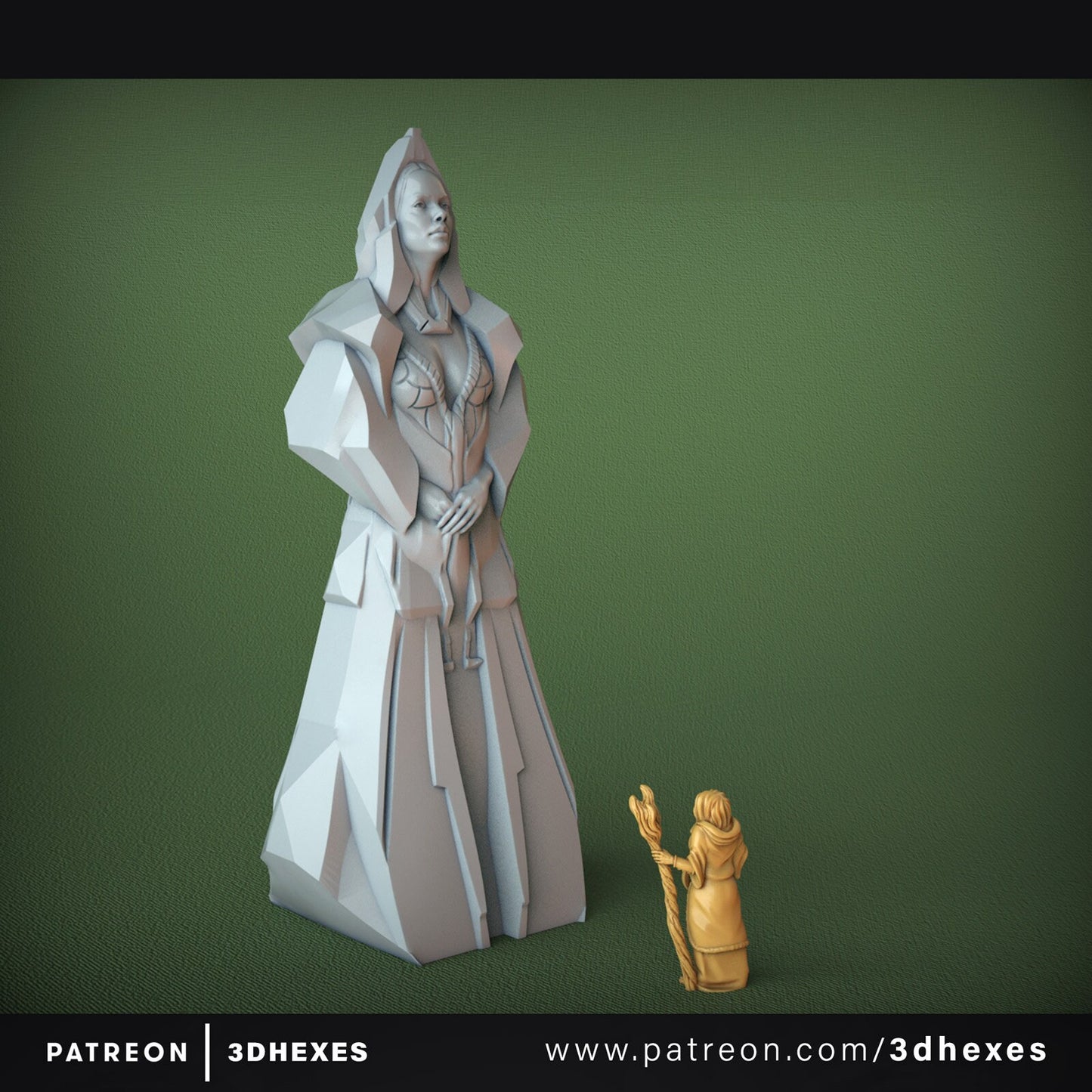 Priestess Statue D&D scatter terrain 28mm | 32mm | Dungeons and Dragons | DnD | Pathfinder | Starfinder | Tabletop RPG | Wargaming |