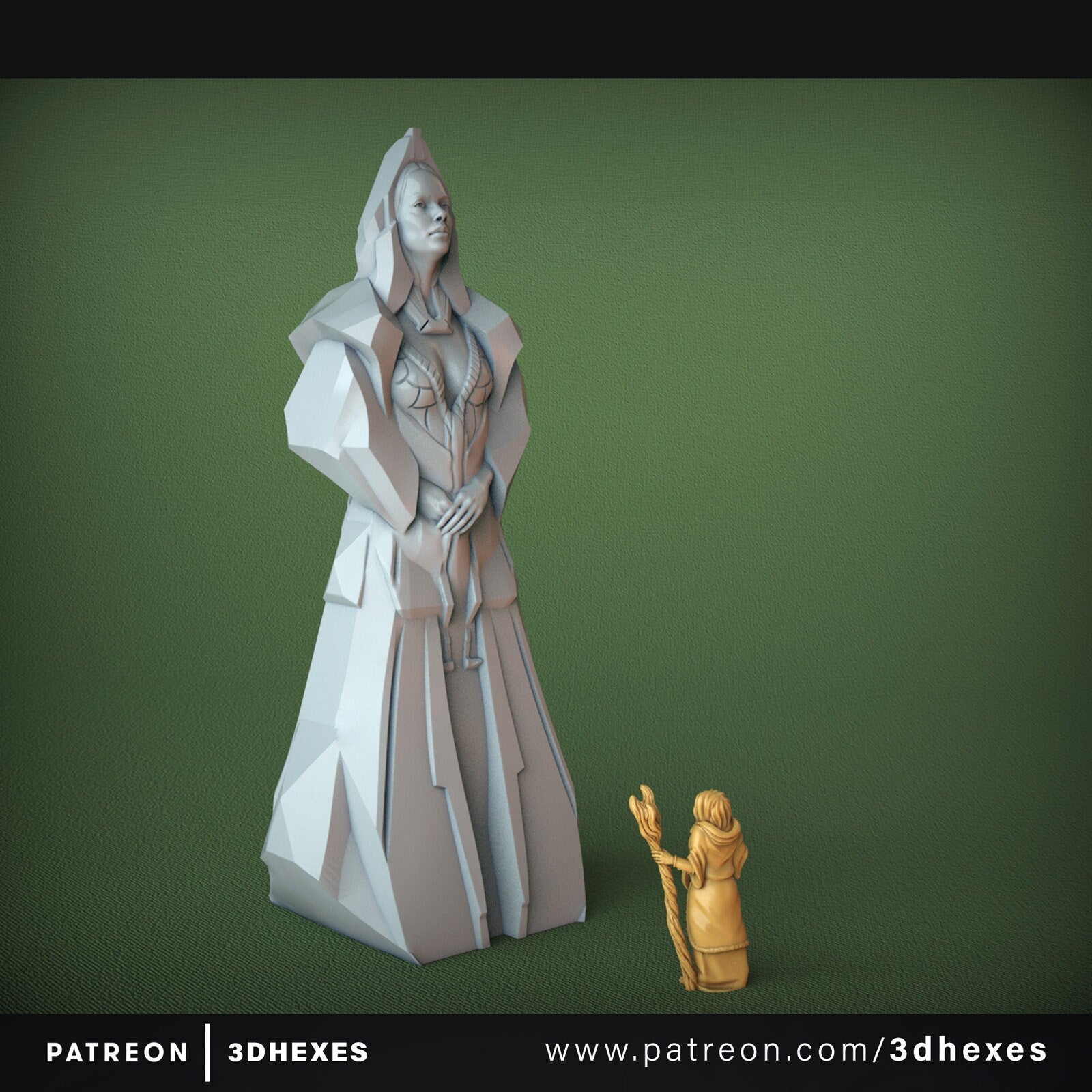 Priestess Statue D&D scatter terrain 28mm | 32mm | Dungeons and Dragons | DnD | Pathfinder | Starfinder | Tabletop RPG | Wargaming |