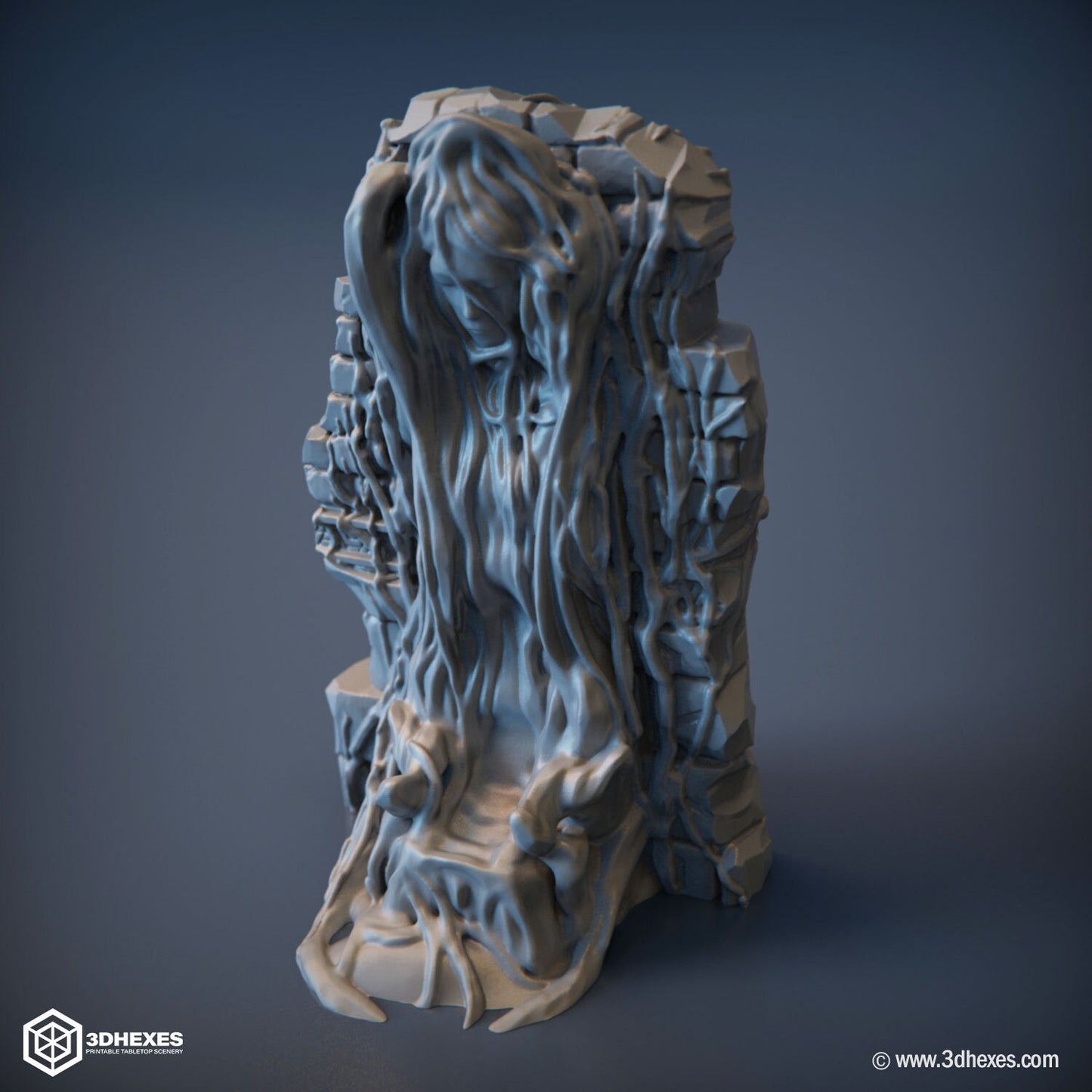 The Vined Throne D&D terrain 28mm | 32mm miniature | Dungeons and Dragons | DnD | Pathfinder | Starfinder | Tabletop RPG | Wargaming |