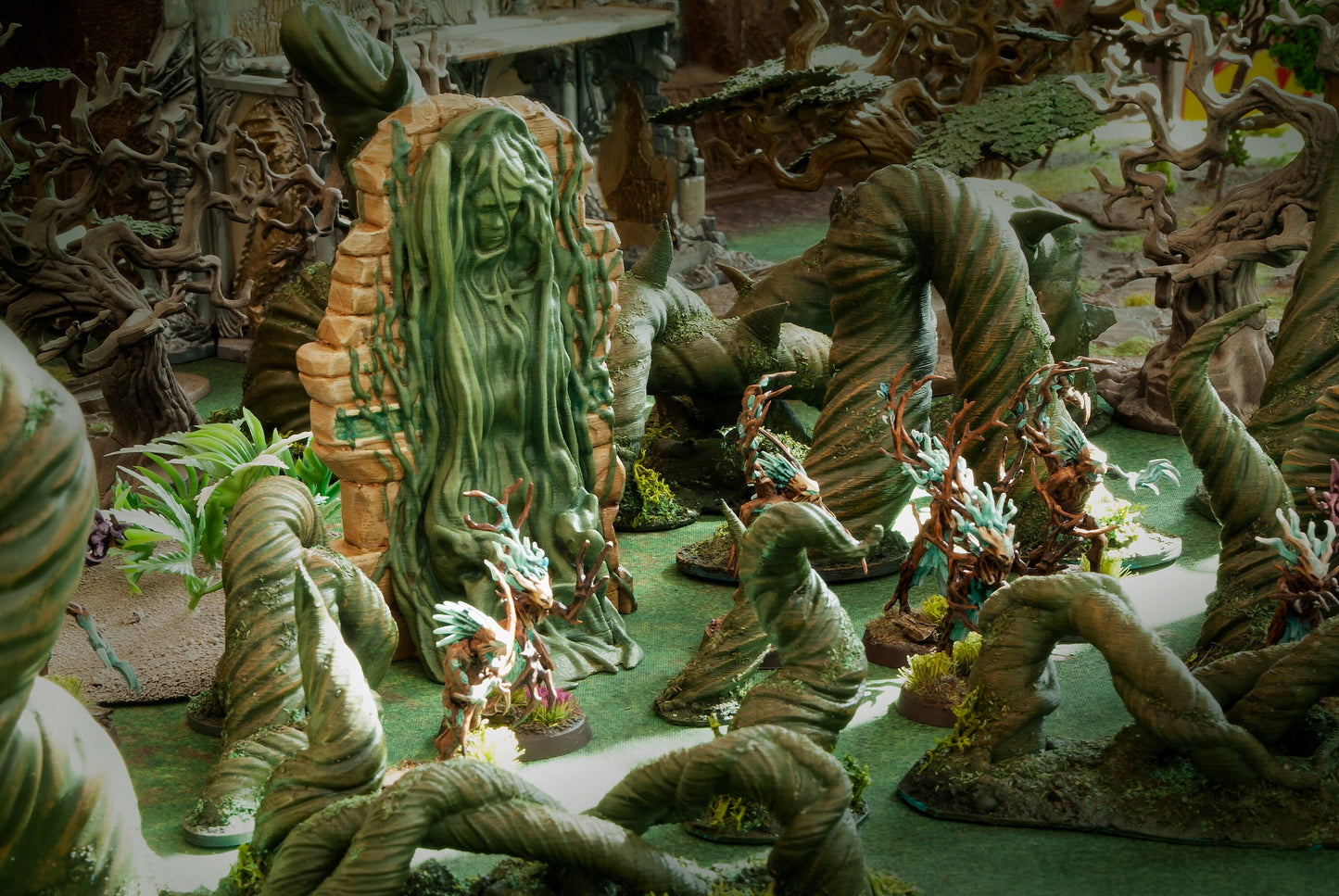 The Vined Throne D&D terrain 28mm | 32mm miniature | Dungeons and Dragons | DnD | Pathfinder | Starfinder | Tabletop RPG | Wargaming |