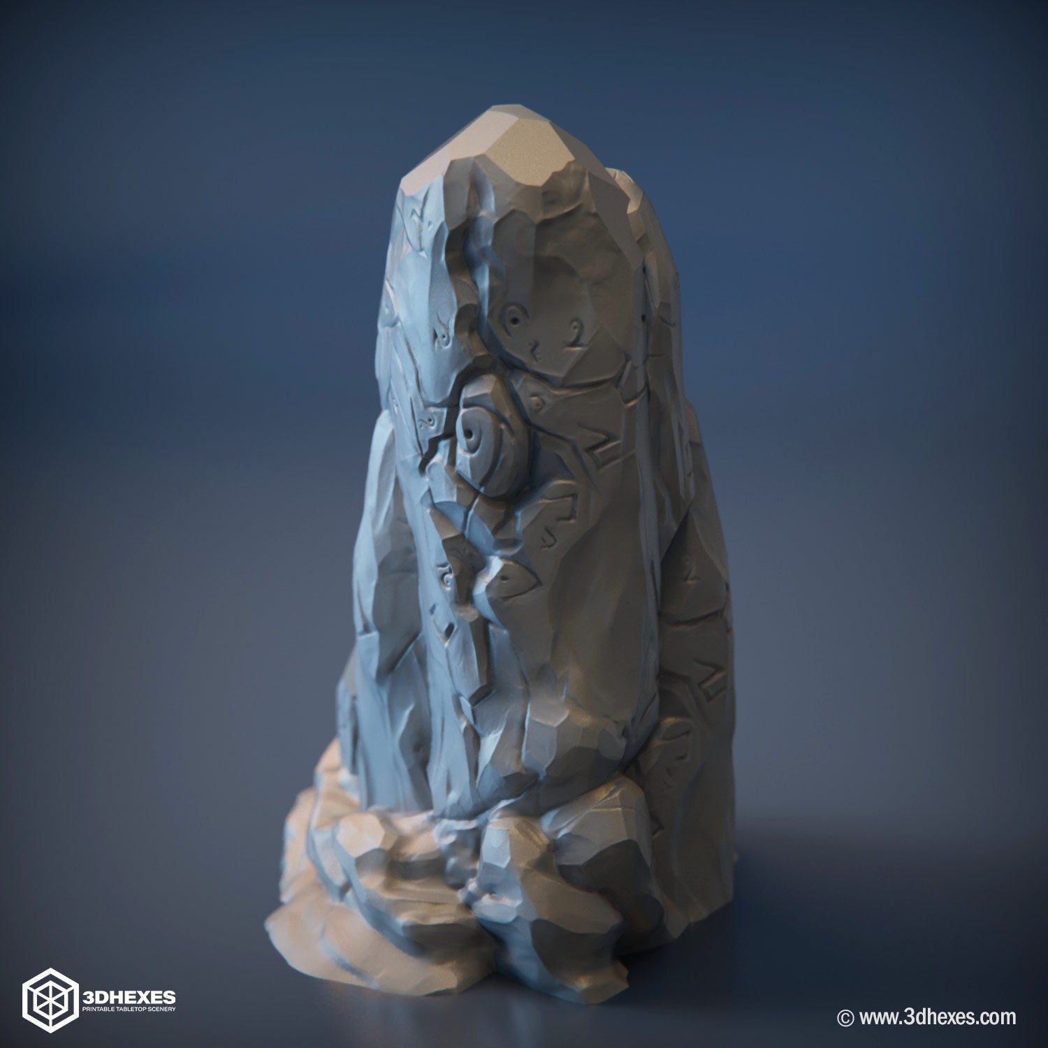 Runed Stone Pillar D&D terrain 28-32mm | Dungeons and Dragons | DnD | Pathfinder | Starfinder | Tabletop RPG | Wargaming |