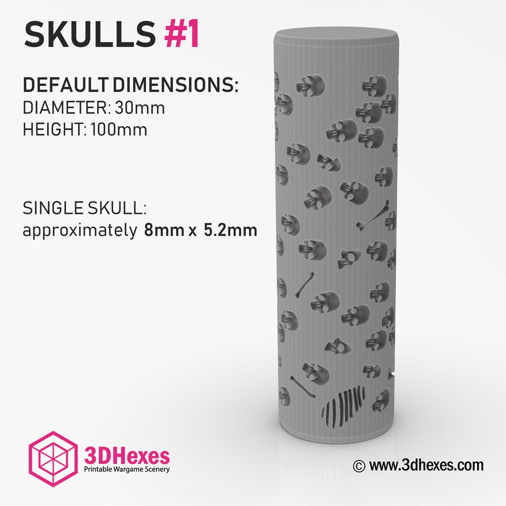 Rolling Pin Texture Rollers D&D Terrain | 28mm | 32mm | Dungeons and Dragons | DnD | Polymer Clay Pattern | Tabletop RPG