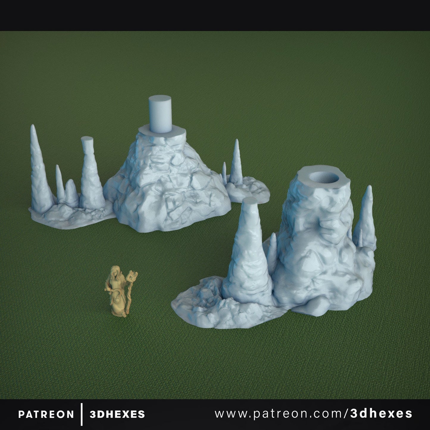 10pcs Stalagmites Cave Set D&D terrain 28mm | 32mm | Dungeons and Dragons | DnD | Pathfinder | Starfinder | Tabletop RPG | Wargaming |