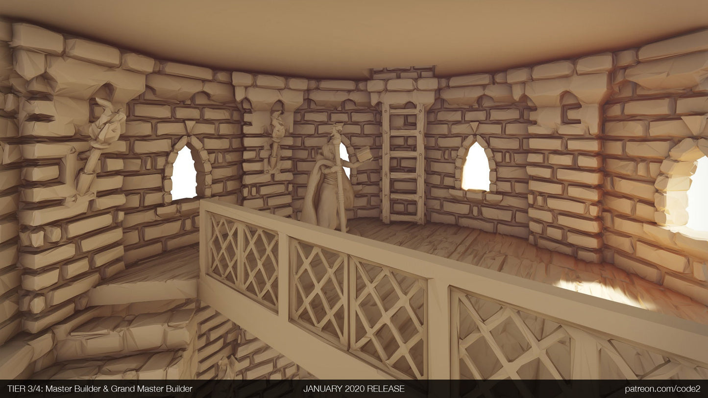 Ulvheim Tower 3 Terrain D&D 28mm | 32mm | Dungeons and Dragons | DnD | Pathfinder | Starfinder | Tabletop RPG | Wargaming |