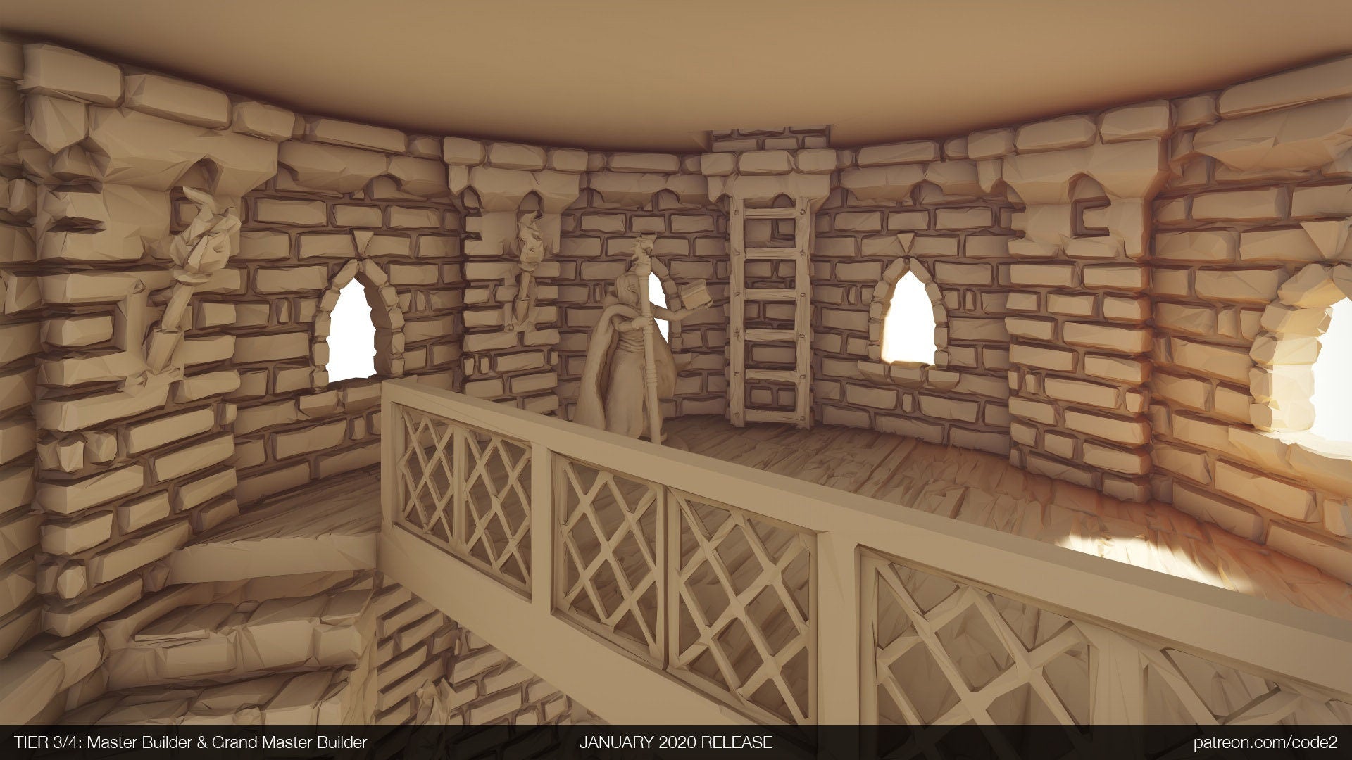 Ulvheim Tower 3 Terrain D&D 28mm | 32mm | Dungeons and Dragons | DnD | Pathfinder | Starfinder | Tabletop RPG | Wargaming |