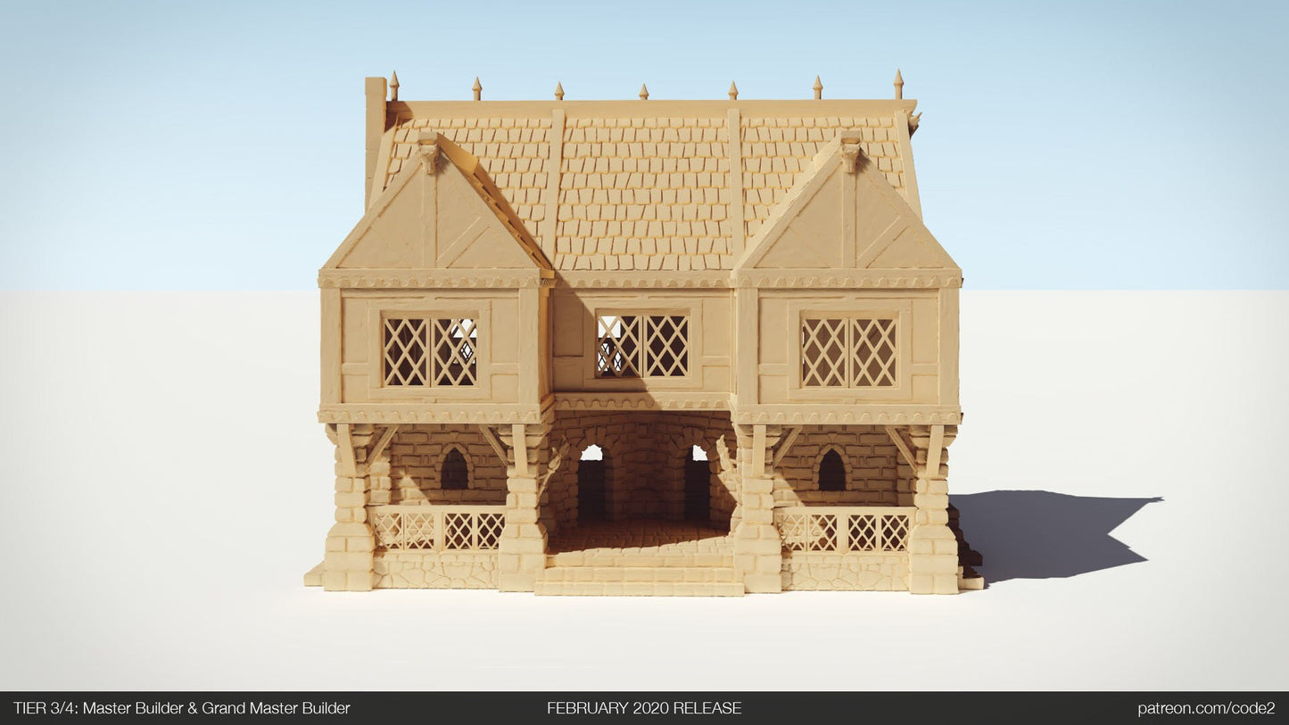 Ulvheim Merchant Large House Terrain D&D 28mm | 32mm | Dungeons and Dragons | DnD | Pathfinder | Starfinder | Tabletop RPG | Wargaming |