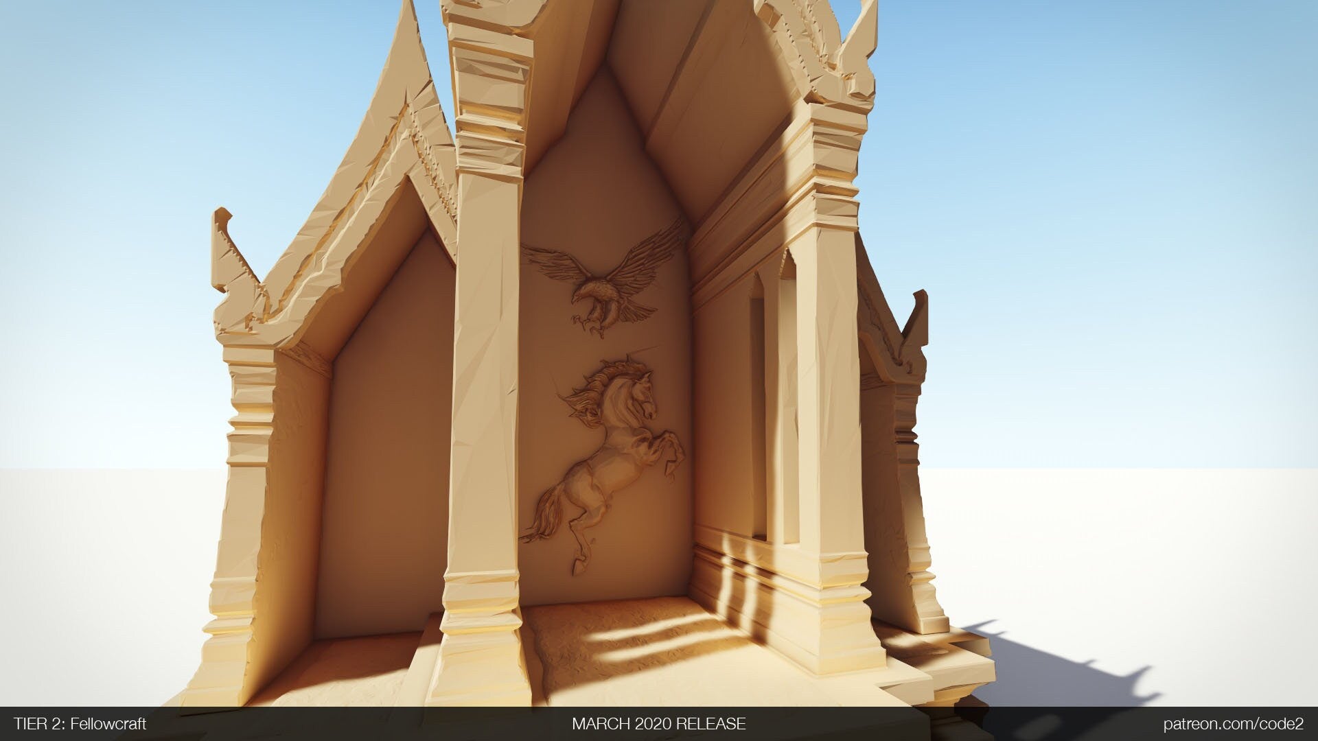 Temple Shrine D&D Terrain 28mm | 32mm | Dungeons and Dragons | DnD | Pathfinder | Starfinder | Tabletop RPG | Wargaming |