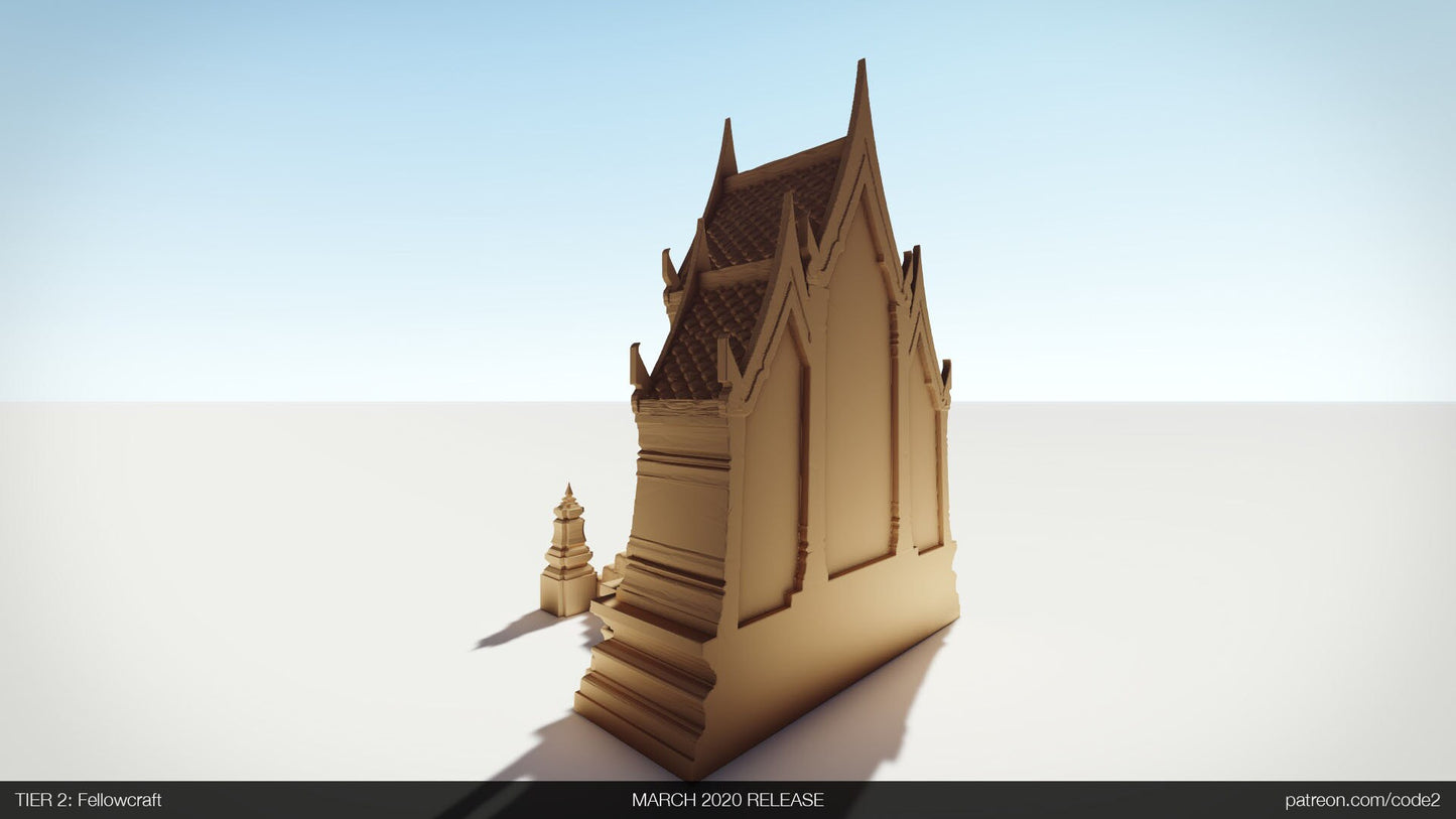 Temple Shrine D&D Terrain 28mm | 32mm | Dungeons and Dragons | DnD | Pathfinder | Starfinder | Tabletop RPG | Wargaming |