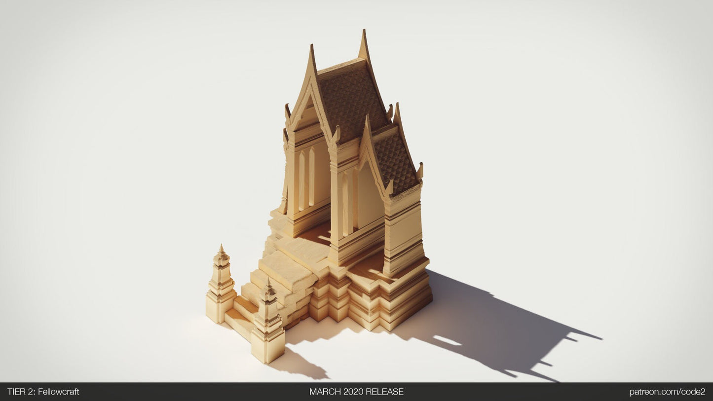 Temple Shrine D&D Terrain 28mm | 32mm | Dungeons and Dragons | DnD | Pathfinder | Starfinder | Tabletop RPG | Wargaming |