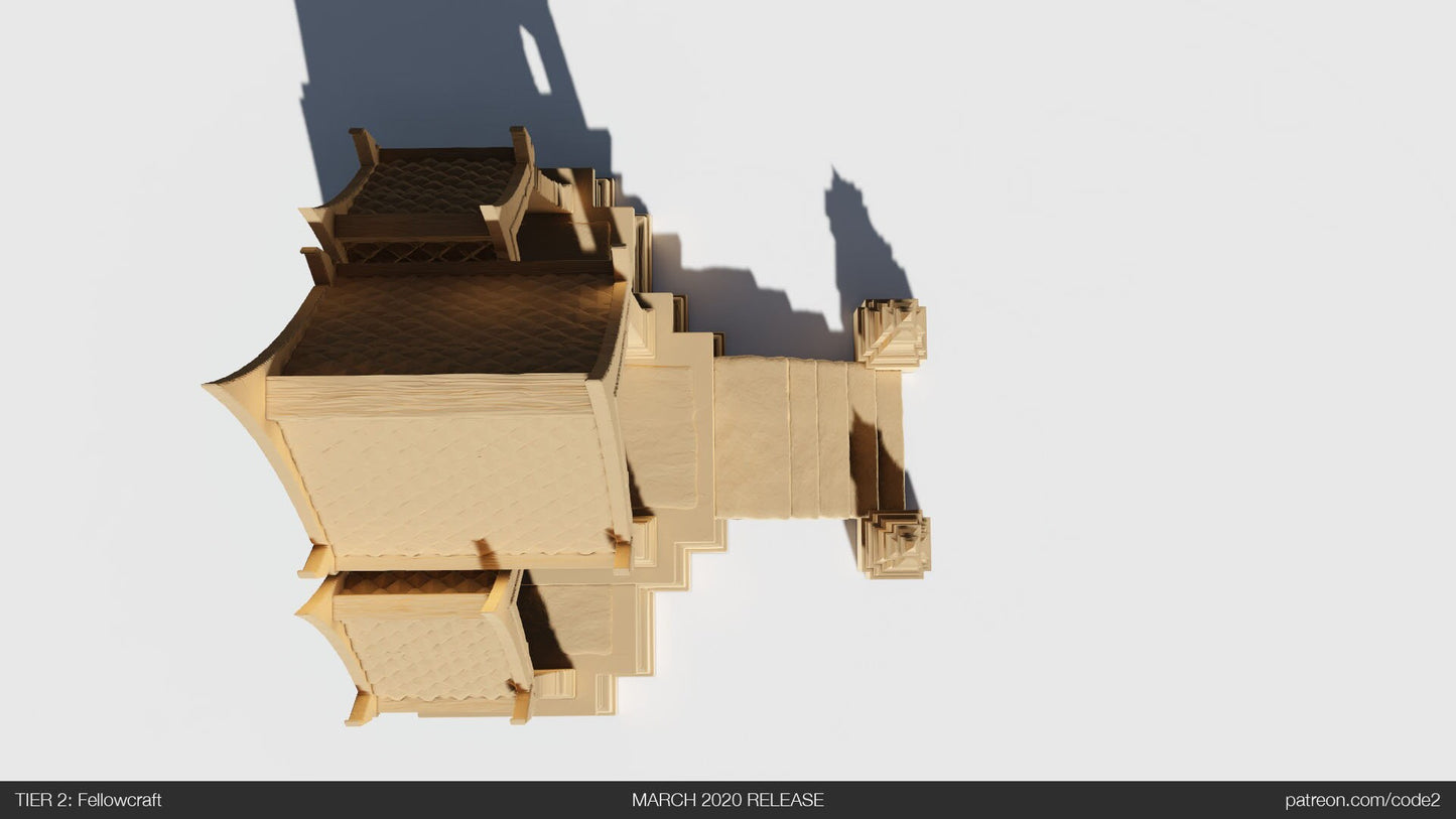 Temple Shrine D&D Terrain 28mm | 32mm | Dungeons and Dragons | DnD | Pathfinder | Starfinder | Tabletop RPG | Wargaming |