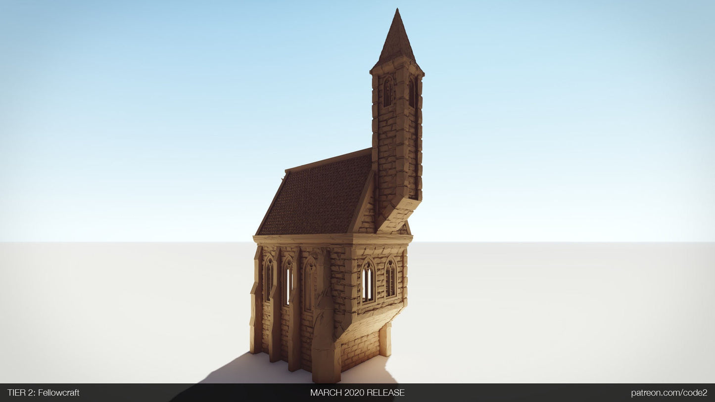 Chapel D&D Terrain 28mm | 32mm | Dungeons and Dragons | DnD | Pathfinder | Starfinder | Tabletop RPG | Wargaming |