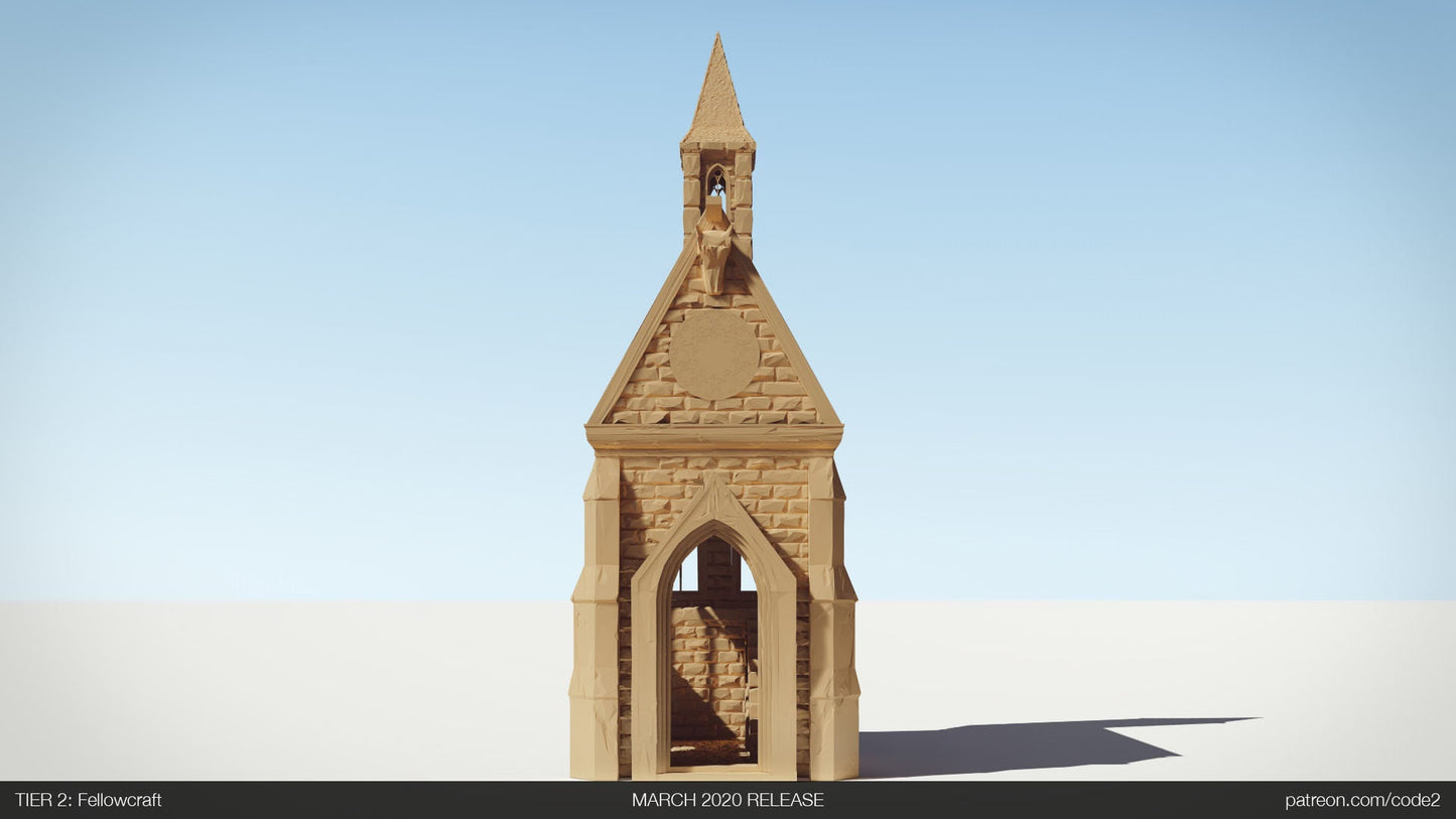 Chapel D&D Terrain 28mm | 32mm | Dungeons and Dragons | DnD | Pathfinder | Starfinder | Tabletop RPG | Wargaming |