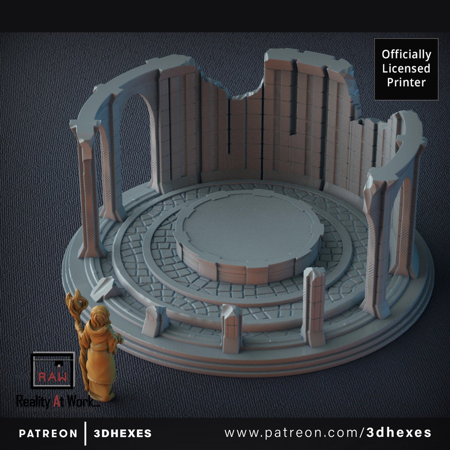 Ancient Rotunda Dragon D&D terrain 28-32mm | Dungeons and Dragons | DnD | Pathfinder | Starfinder | Tabletop RPG | Wargaming |