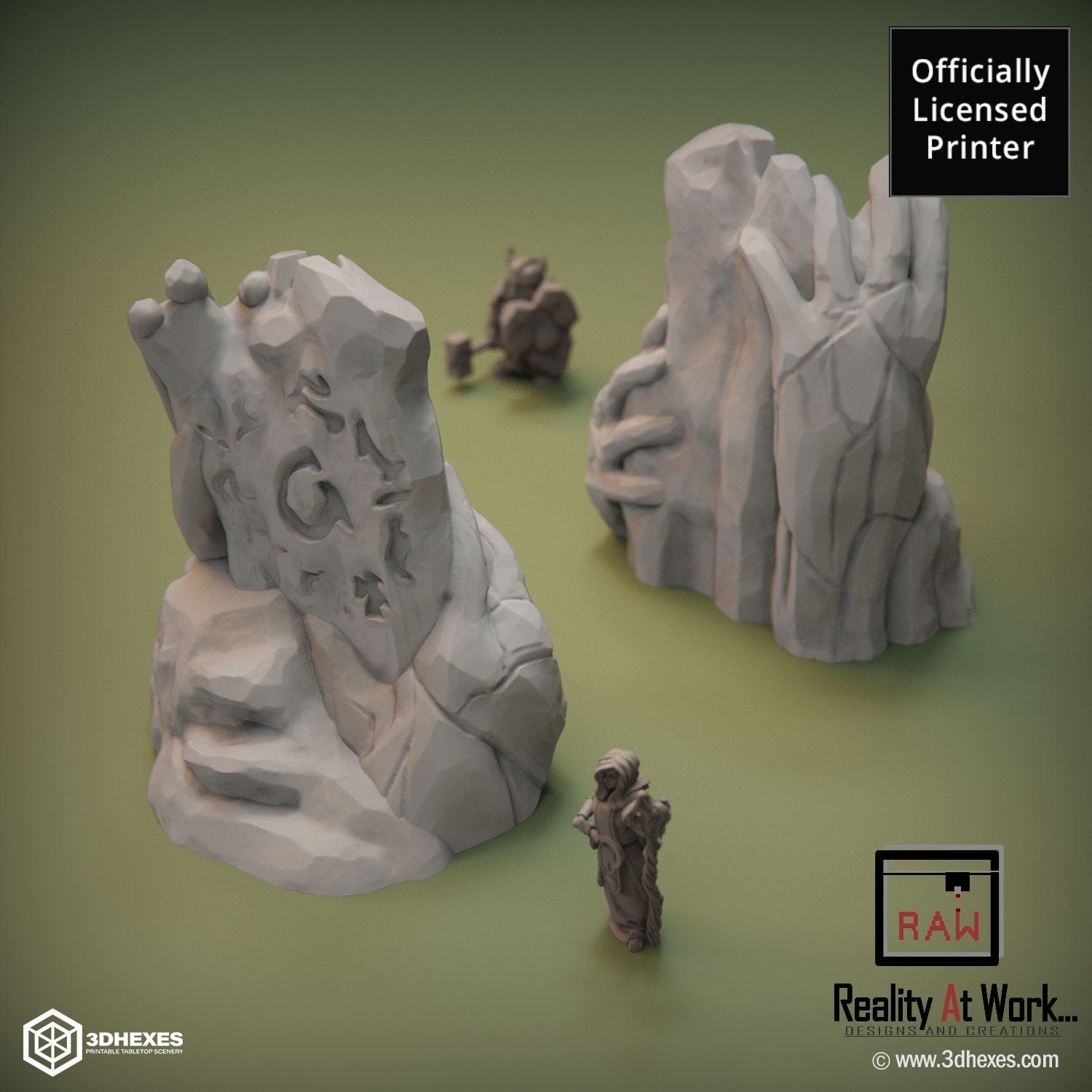 Stone Runed Tablet D&D terrain 28-32mm | Dungeons and Dragons | DnD | Pathfinder | Starfinder | Tabletop RPG | Wargaming |