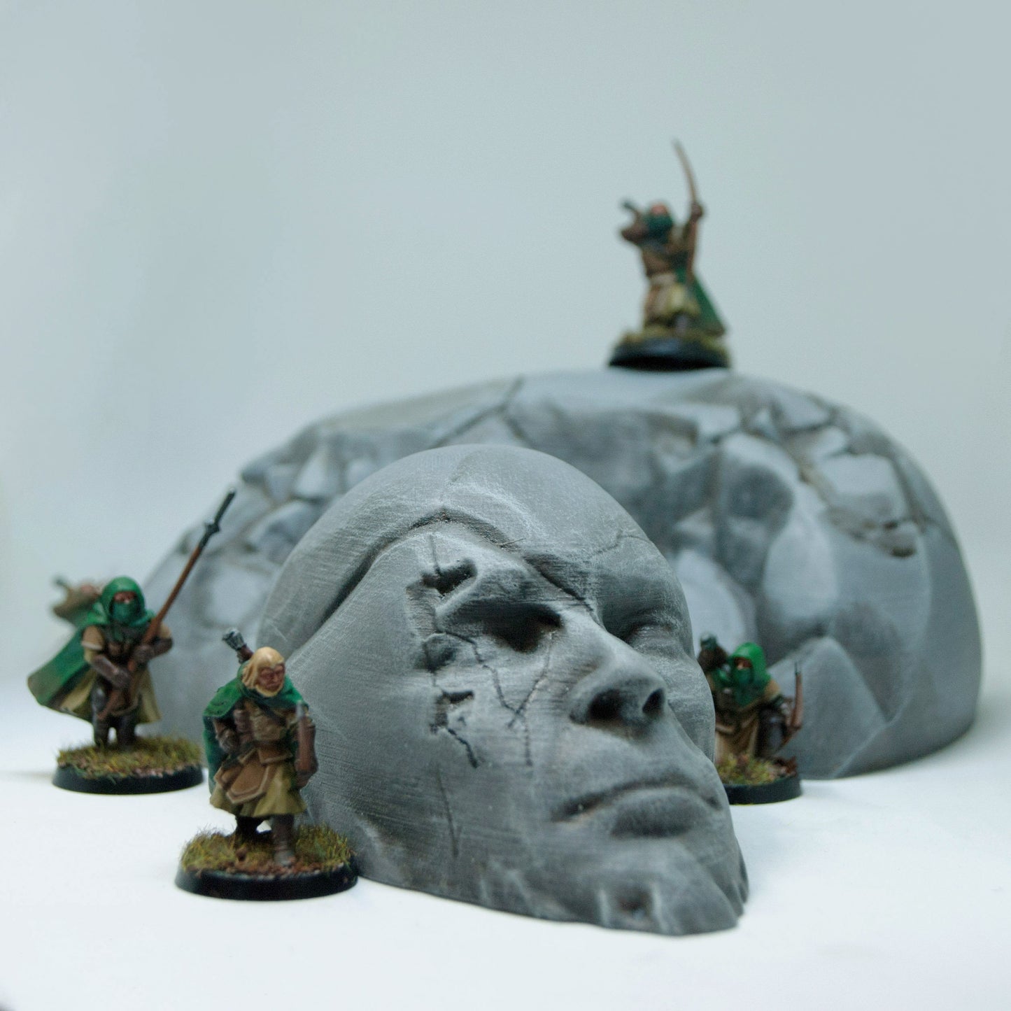 Ancient Heads Set D&D terrain 28-32mm | Dungeons and Dragons | DnD | Pathfinder | Starfinder | Tabletop RPG | Wargaming |
