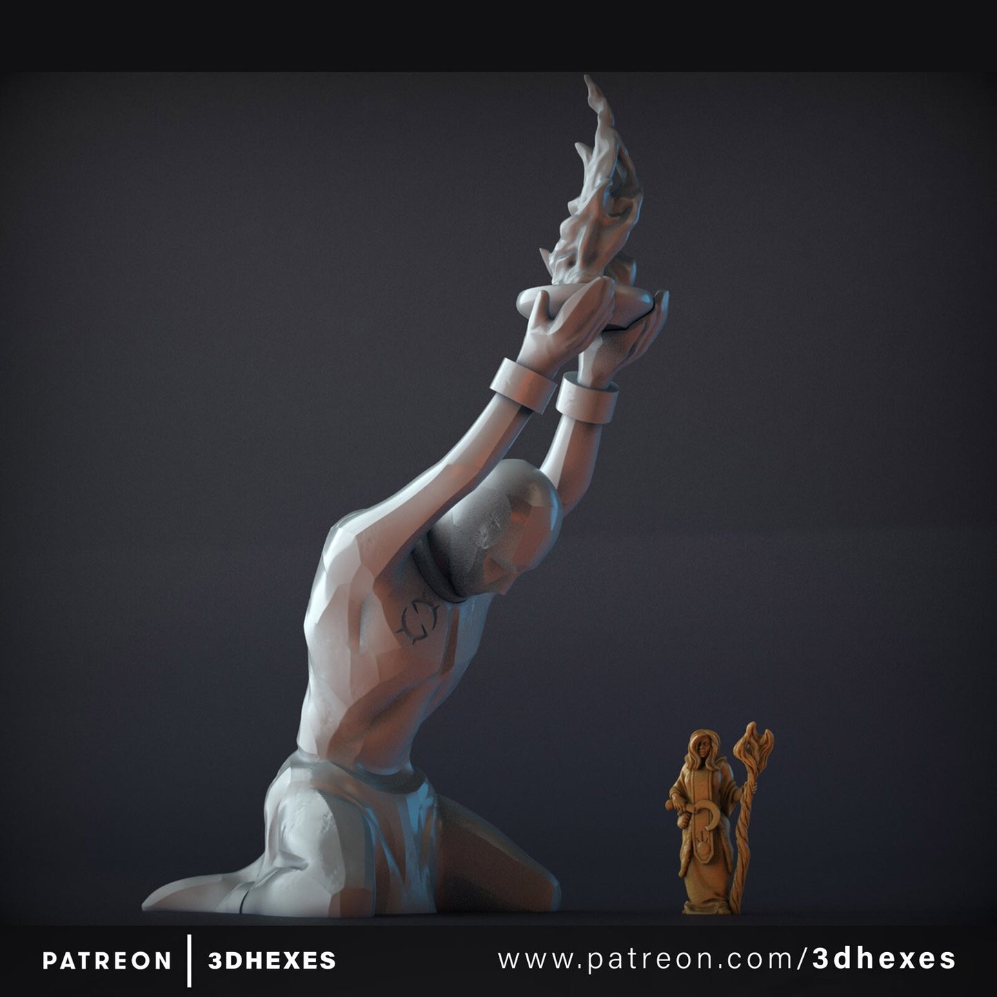 Captive Statues D&D terrain 28mm | 32mm | Dungeons and Dragons | DnD | Pathfinder | Starfinder | Tabletop RPG | Wargaming |