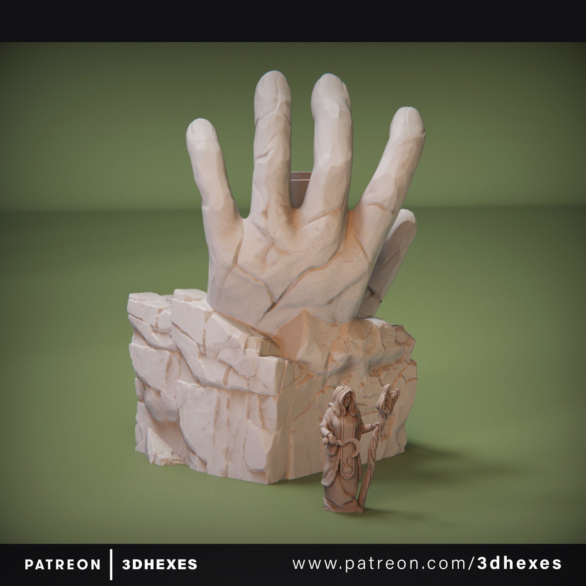 The Stone Hand Throne D&D terrain 28-32mm | Dungeons and Dragons | DnD | Pathfinder | Starfinder | Tabletop RPG | Wargaming |