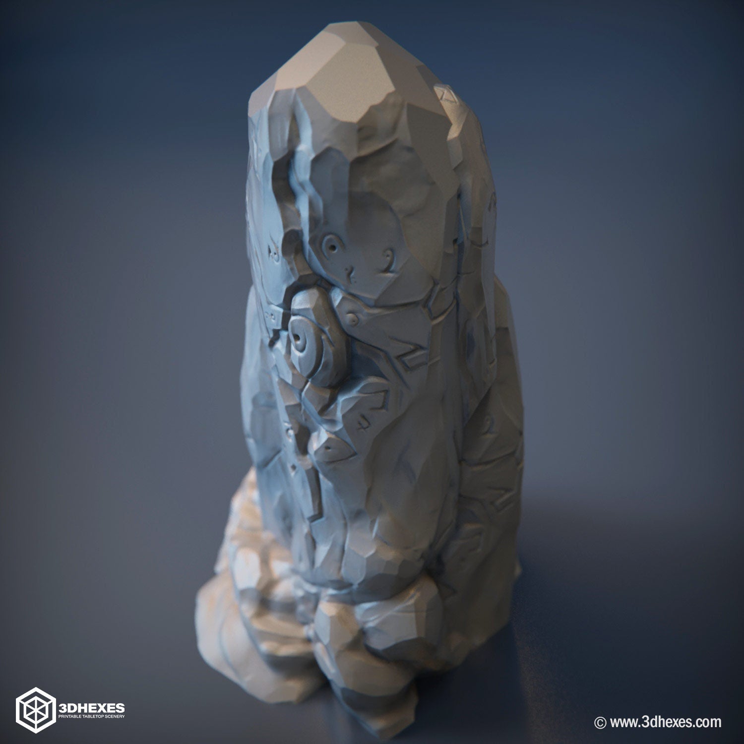 Runed Stone Pillar D&D terrain 28-32mm | Dungeons and Dragons | DnD | Pathfinder | Starfinder | Tabletop RPG | Wargaming |