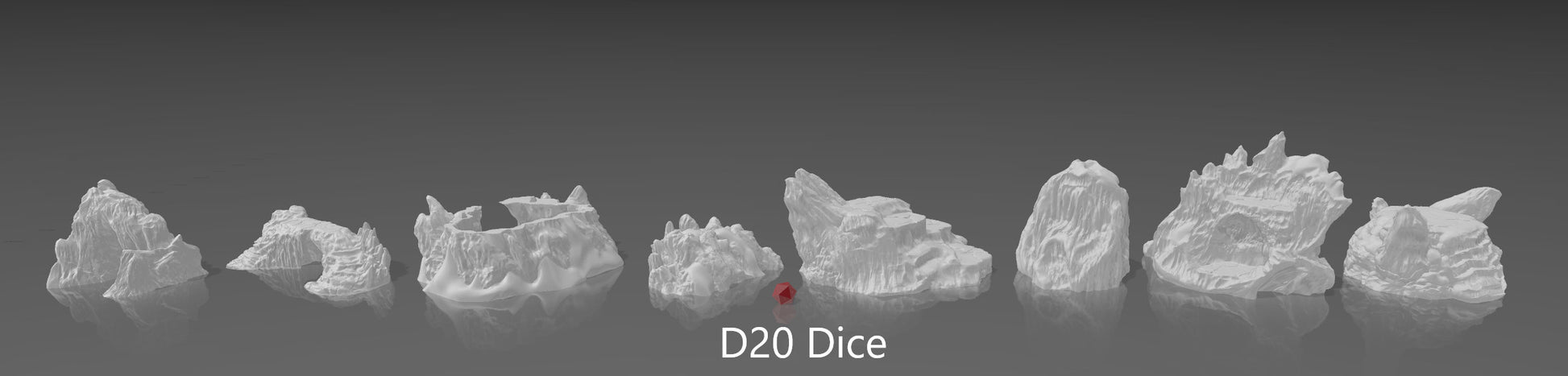Ice and Snow Scatter D&D 28mm | 32mm Terrain | Dungeons and Dragons | DnD | Pathfinder | Starfinder | Tabletop RPG | Wargaming |