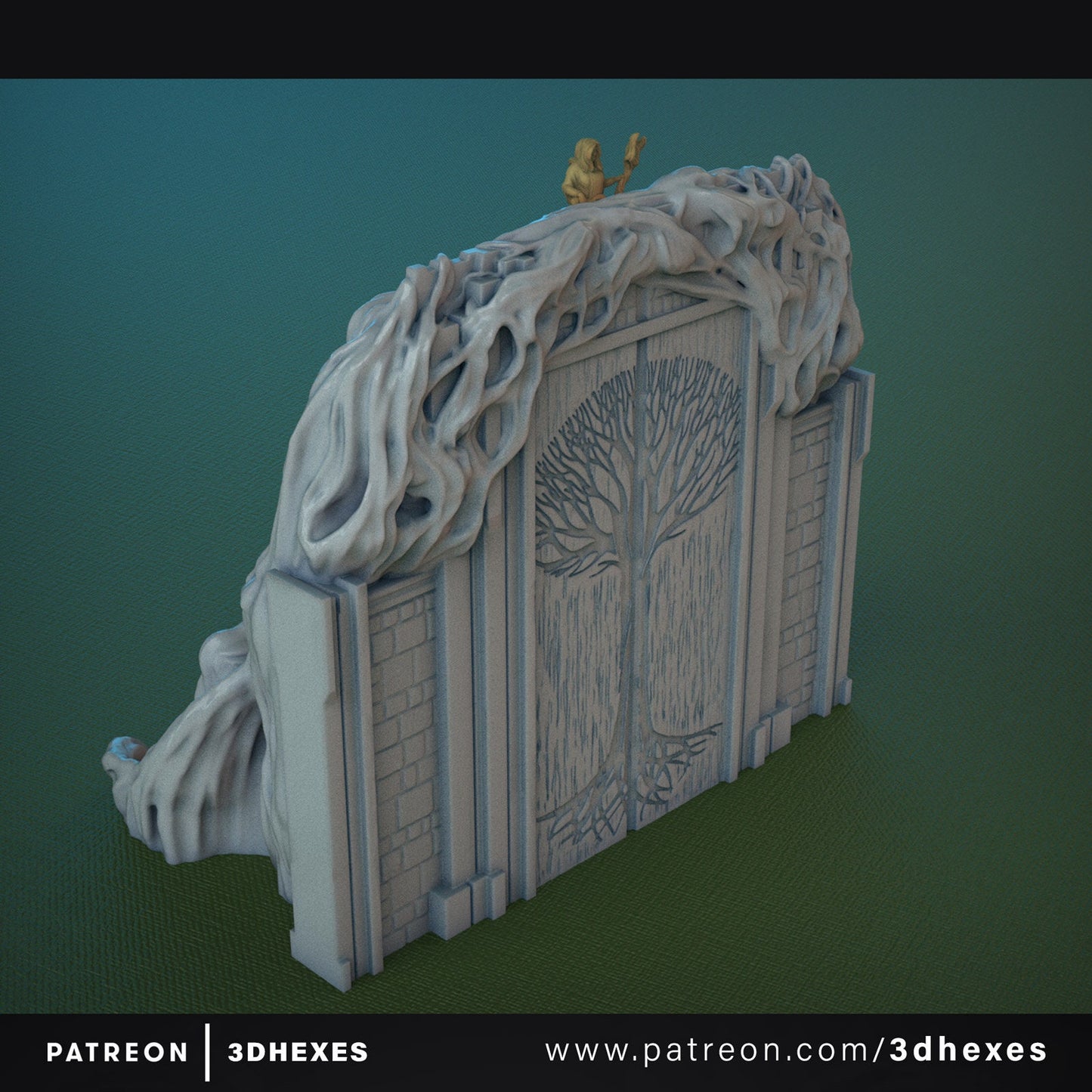 Gate of the Evergreen City D&D terrain 28mm | 32mm | Dungeons and Dragons | DnD | Pathfinder | Starfinder | Tabletop RPG | Wargaming |