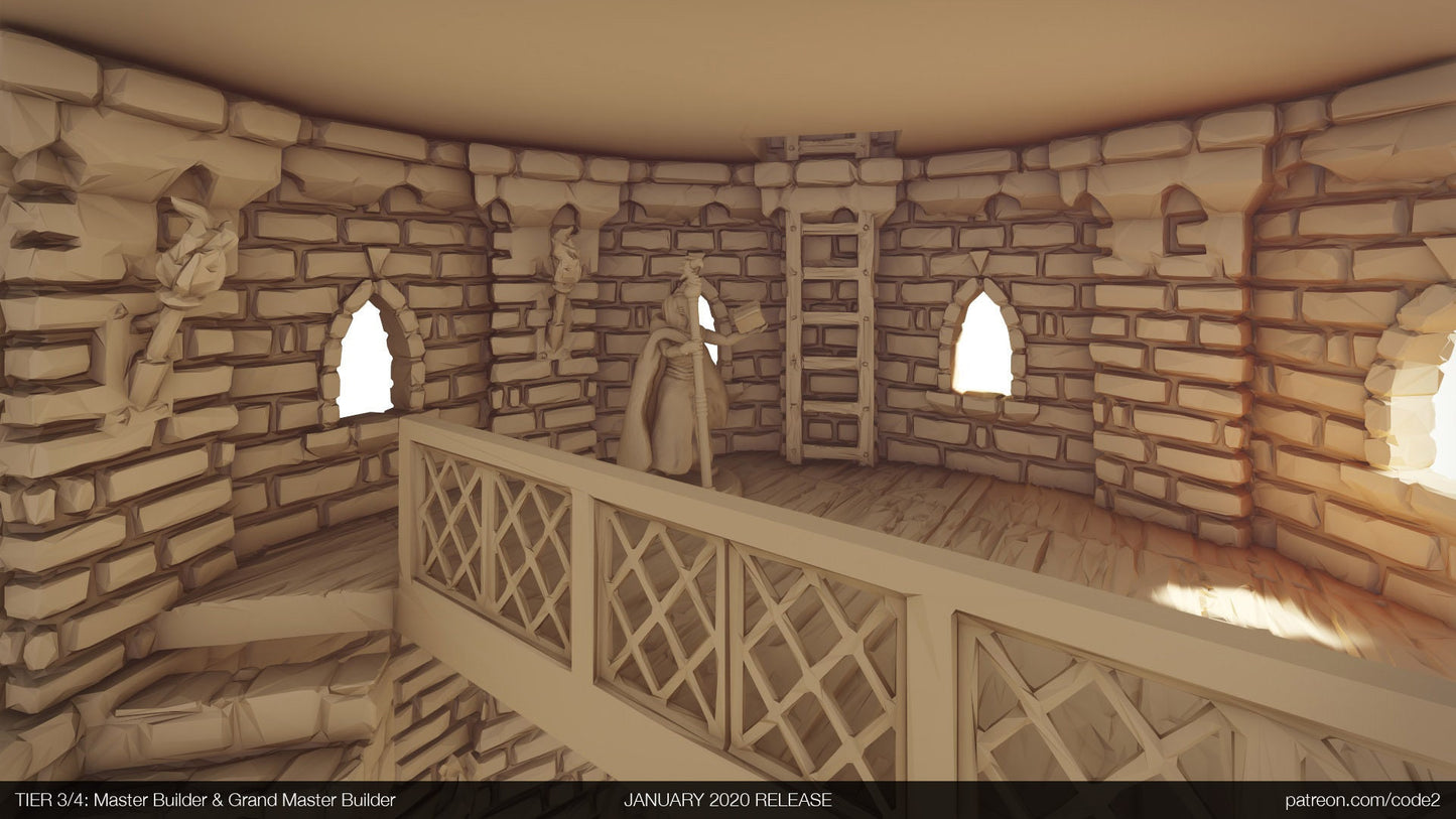 Ulvheim Tower 4 Terrain D&D 28mm | 32mm | Dungeons and Dragons | DnD | Pathfinder | Starfinder | Tabletop RPG | Wargaming |