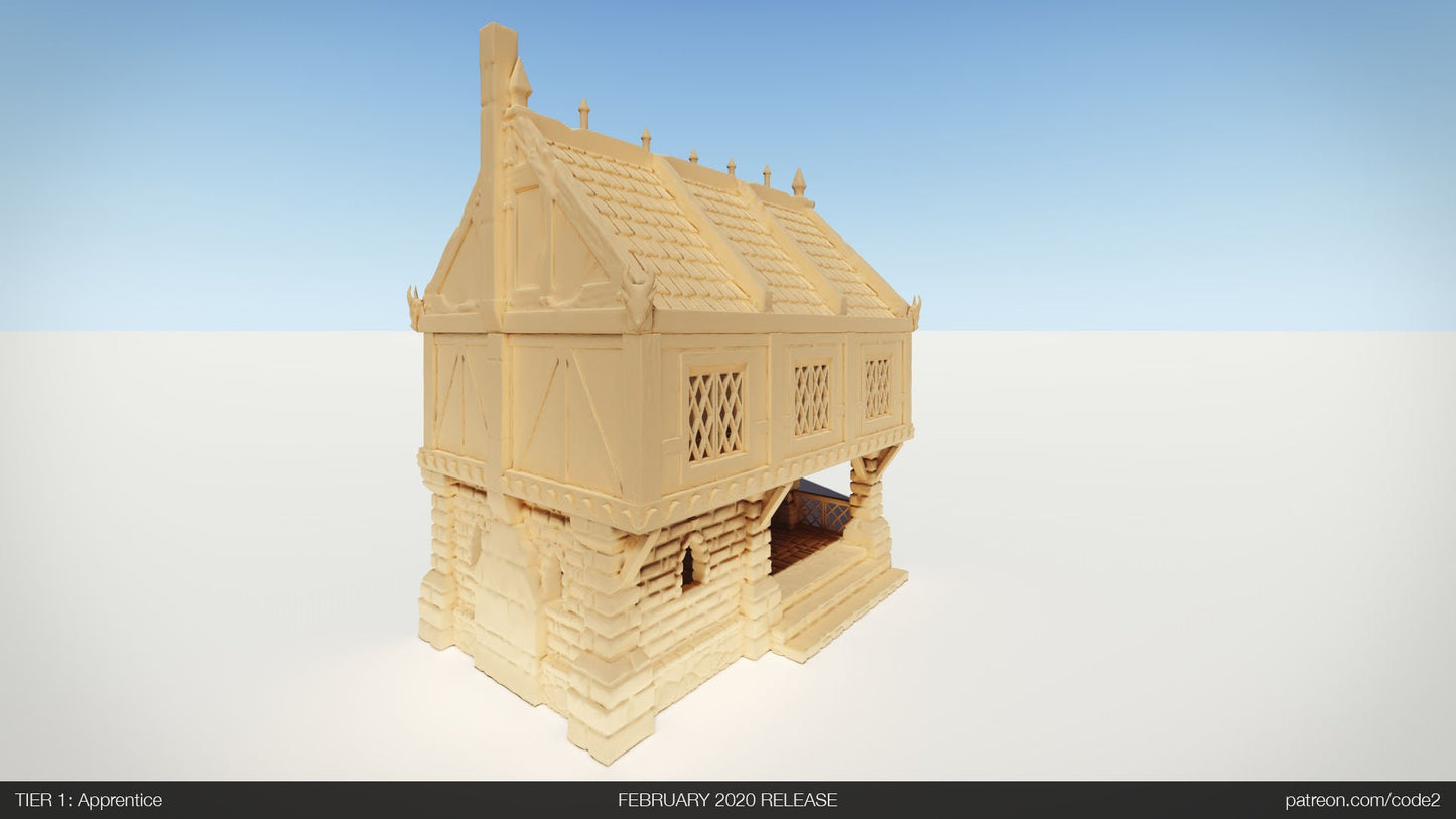 Ulvheim Merchant Small House Terrain D&D 28mm | 32mm | Dungeons and Dragons | DnD | Pathfinder | Starfinder | Tabletop RPG | Wargaming |