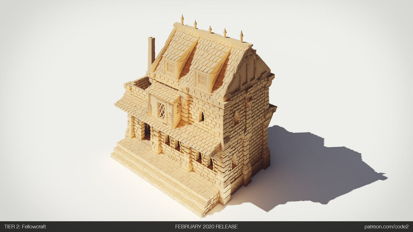 Ulvheim Merchant Medium House Terrain D&D 28mm | 32mm | Dungeons and Dragons | DnD | Pathfinder | Starfinder | Tabletop RPG | Wargaming |