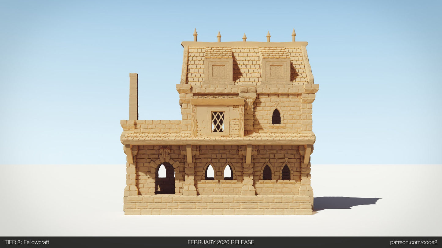 Ulvheim Merchant Medium House Terrain D&D 28mm | 32mm | Dungeons and Dragons | DnD | Pathfinder | Starfinder | Tabletop RPG | Wargaming |