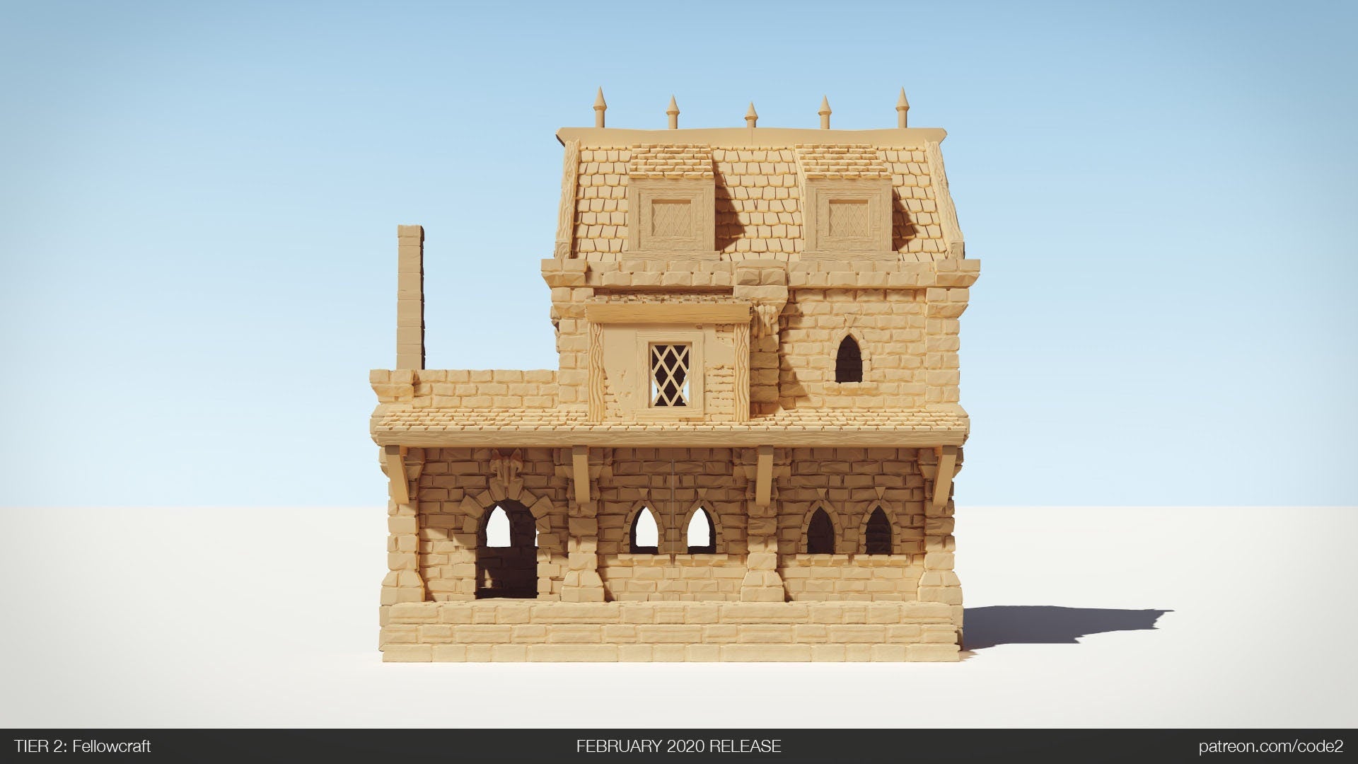 Ulvheim Merchant Medium House Terrain D&D 28mm | 32mm | Dungeons and Dragons | DnD | Pathfinder | Starfinder | Tabletop RPG | Wargaming |