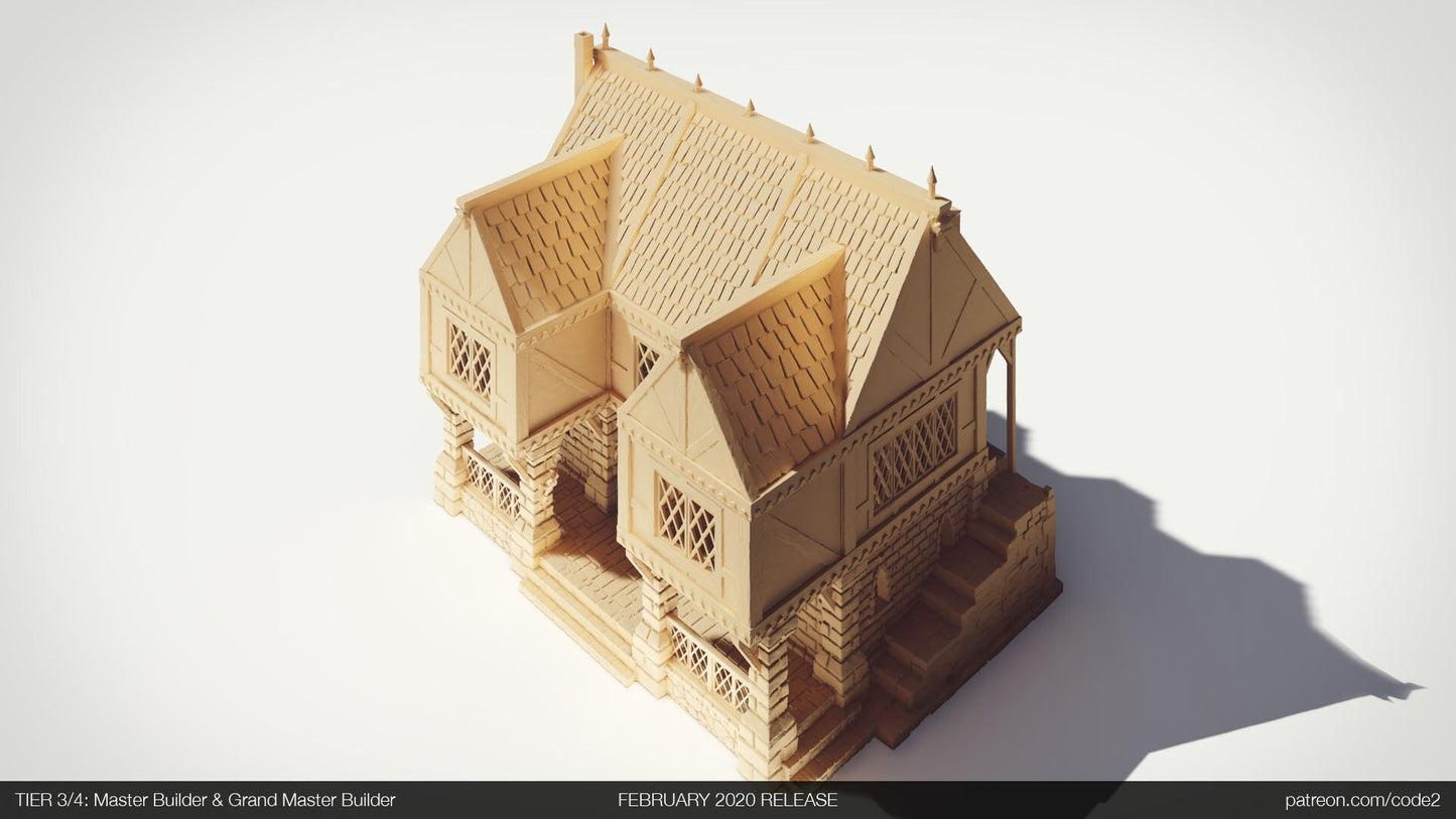 Ulvheim Merchant Large House Terrain D&D 28mm | 32mm | Dungeons and Dragons | DnD | Pathfinder | Starfinder | Tabletop RPG | Wargaming |