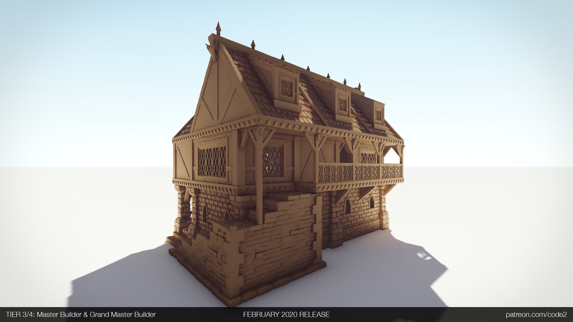 Ulvheim Merchant Large House Terrain D&D 28mm | 32mm | Dungeons and Dragons | DnD | Pathfinder | Starfinder | Tabletop RPG | Wargaming |