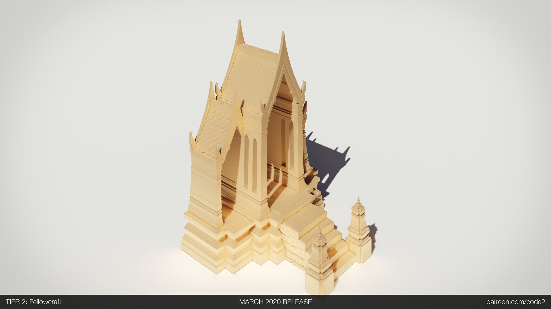 Temple Shrine D&D Terrain 28mm | 32mm | Dungeons and Dragons | DnD | Pathfinder | Starfinder | Tabletop RPG | Wargaming |