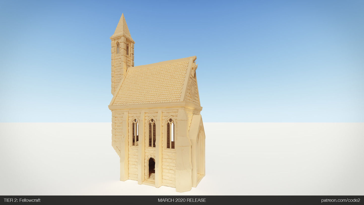 Chapel D&D Terrain 28mm | 32mm | Dungeons and Dragons | DnD | Pathfinder | Starfinder | Tabletop RPG | Wargaming |