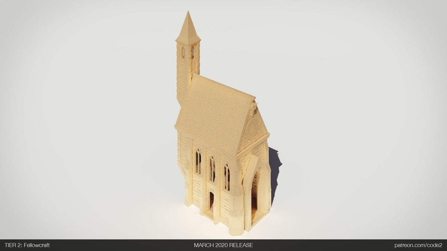 Chapel D&D Terrain 28mm | 32mm | Dungeons and Dragons | DnD | Pathfinder | Starfinder | Tabletop RPG | Wargaming |