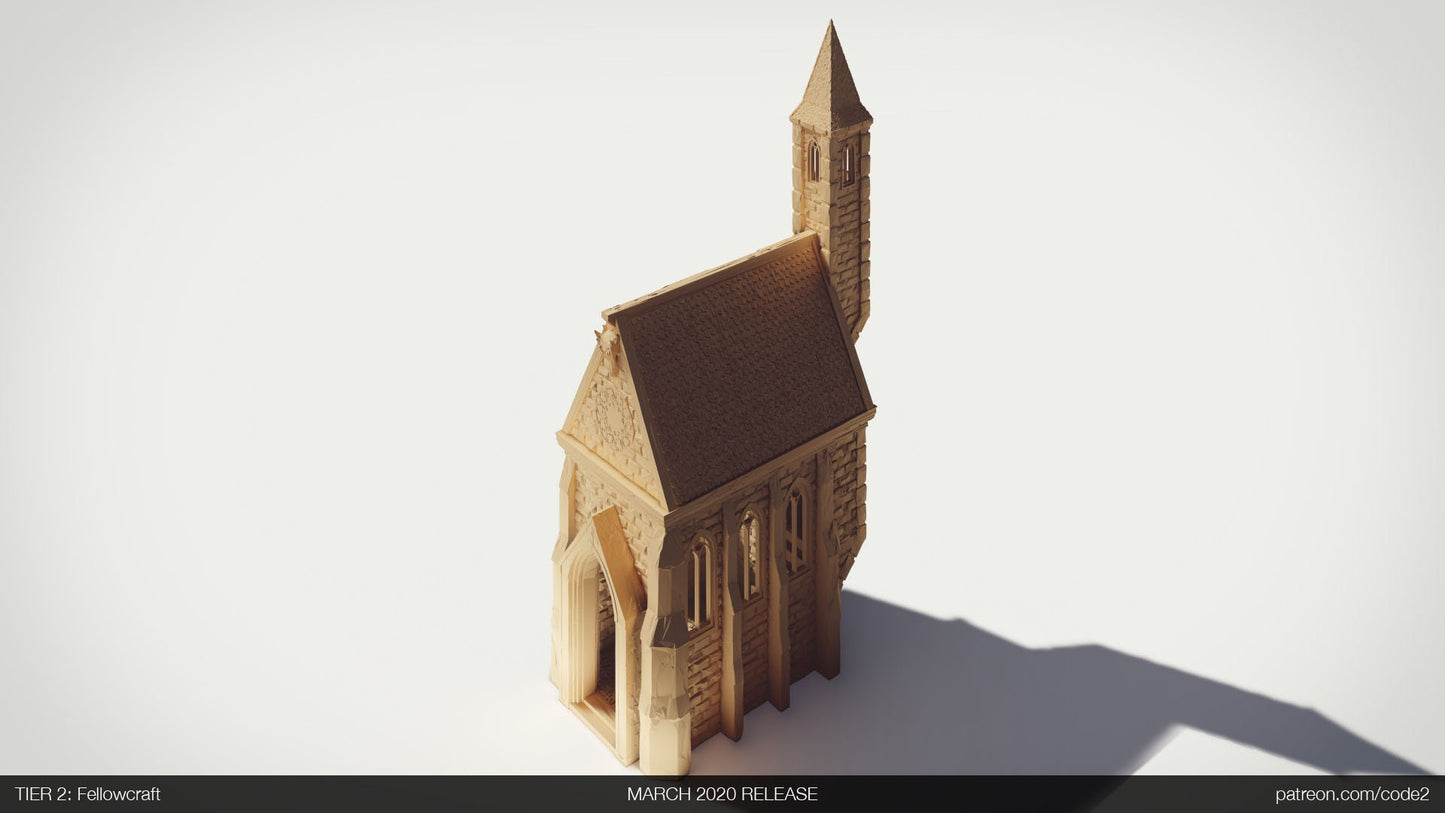 Chapel D&D Terrain 28mm | 32mm | Dungeons and Dragons | DnD | Pathfinder | Starfinder | Tabletop RPG | Wargaming |