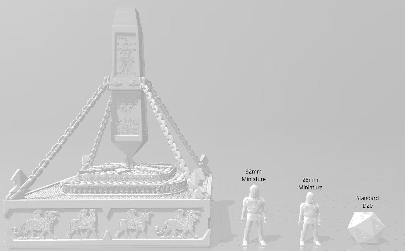 Chaos Dwarven Obelisk D&D 28mm | 32mm Terrain | Dungeons and Dragons | DnD | Pathfinder | Starfinder | Tabletop RPG | Wargaming |