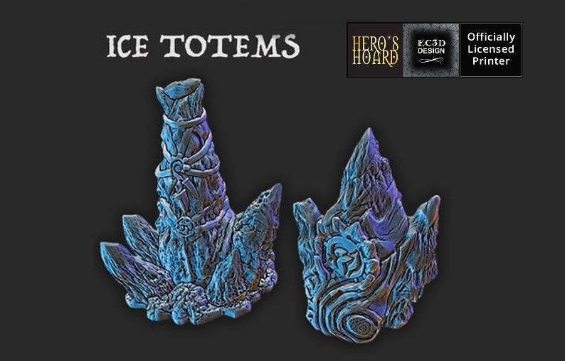 Ice Totems D&D 28mm | 32mm Terrain | Dungeons and Dragons | DnD | Pathfinder | Starfinder | Tabletop RPG | Wargaming |