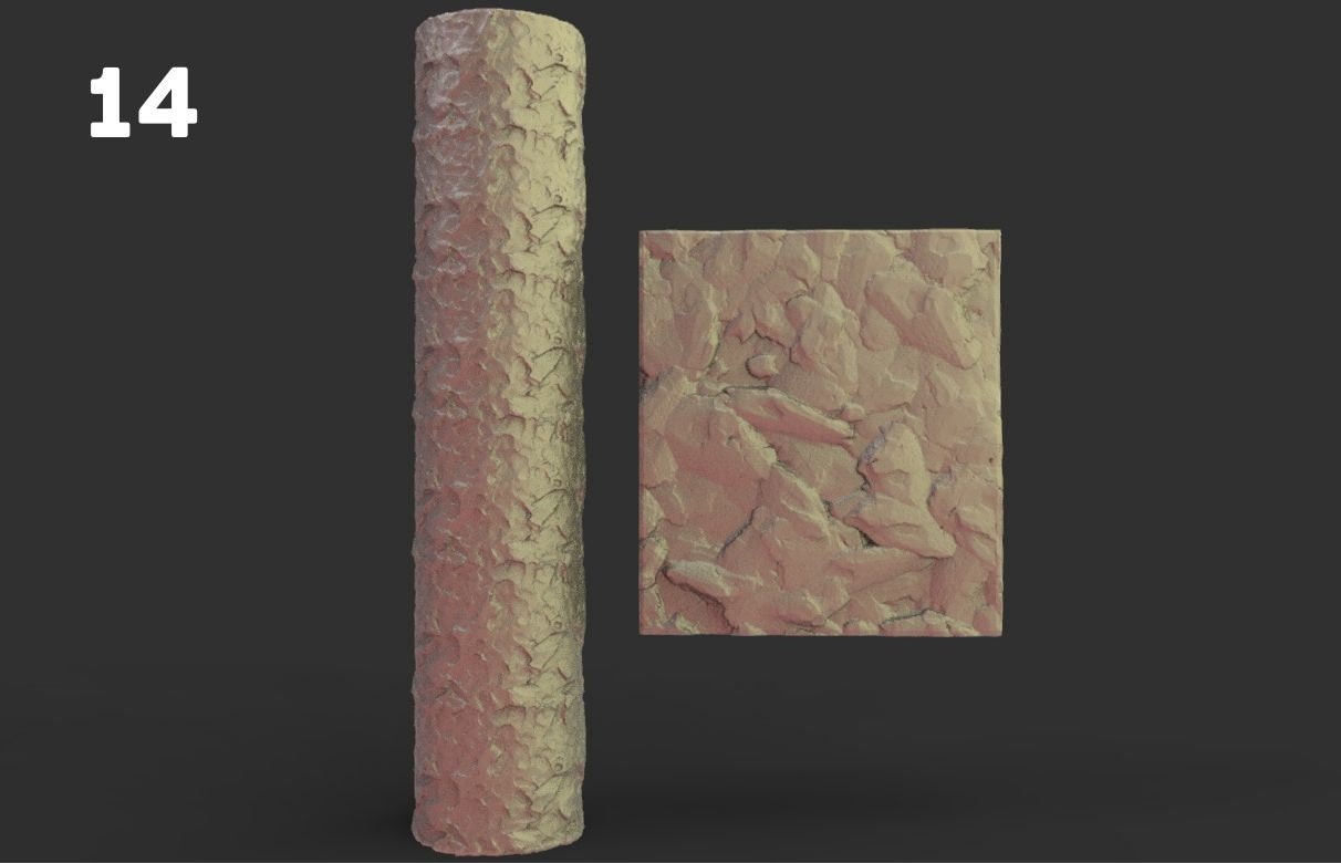 Fantasy Rolling Pin Textured Rollers Set 2 D&D Terrain 28mm | 32mm | Dungeons and Dragons | DnD | Polymer Clay Pattern | Tabletop RPG