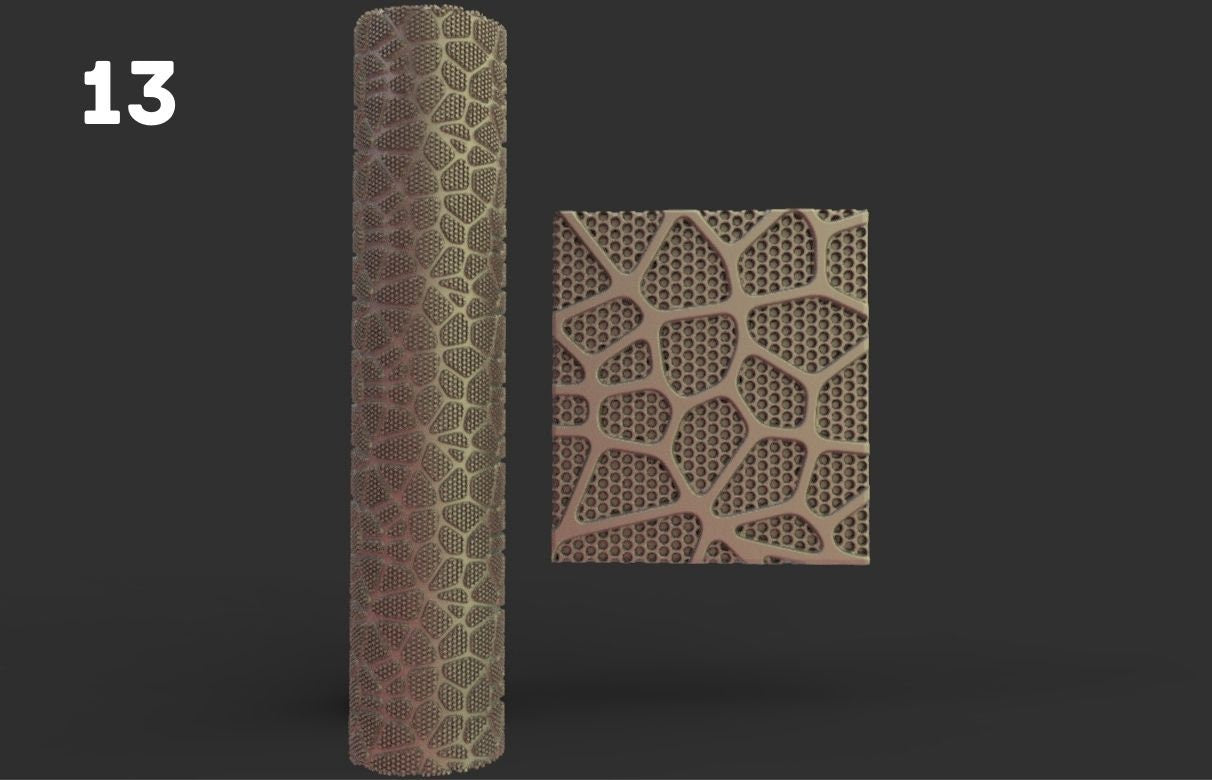 Fantasy Rolling Pin Textured Rollers Set 2 D&D Terrain 28mm | 32mm | Dungeons and Dragons | DnD | Polymer Clay Pattern | Tabletop RPG